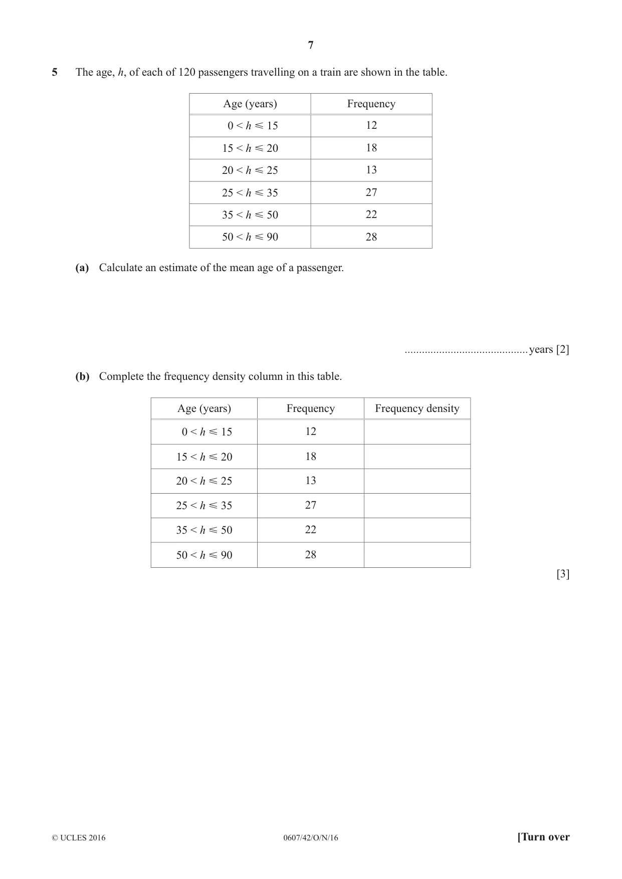 Cambridge IGCSE Mathematics - International 0607 2016 Oct/Nov Paper 4 · Variant 2 question paper, page 7 of 16