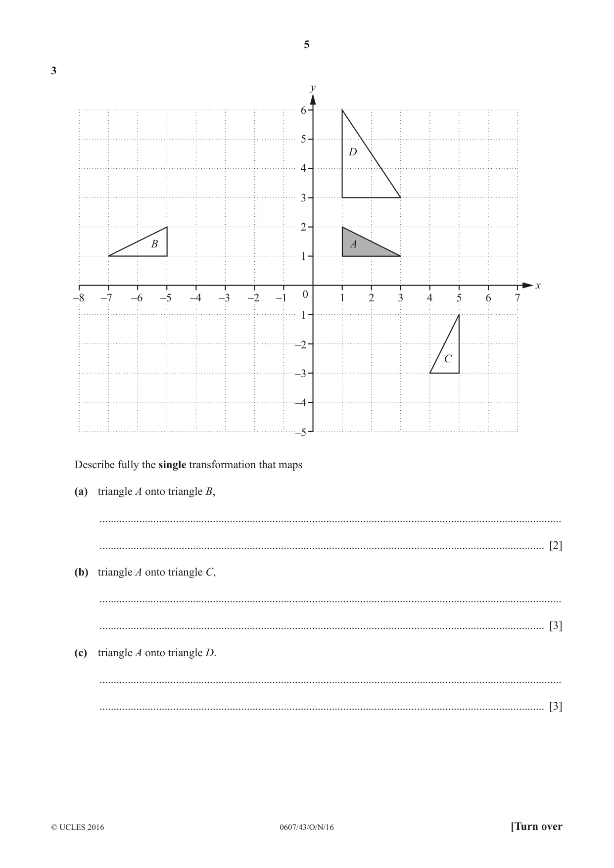 Cambridge IGCSE Mathematics - International 0607 2016 Oct/Nov Paper 4 · Variant 3 question paper, page 5 of 20