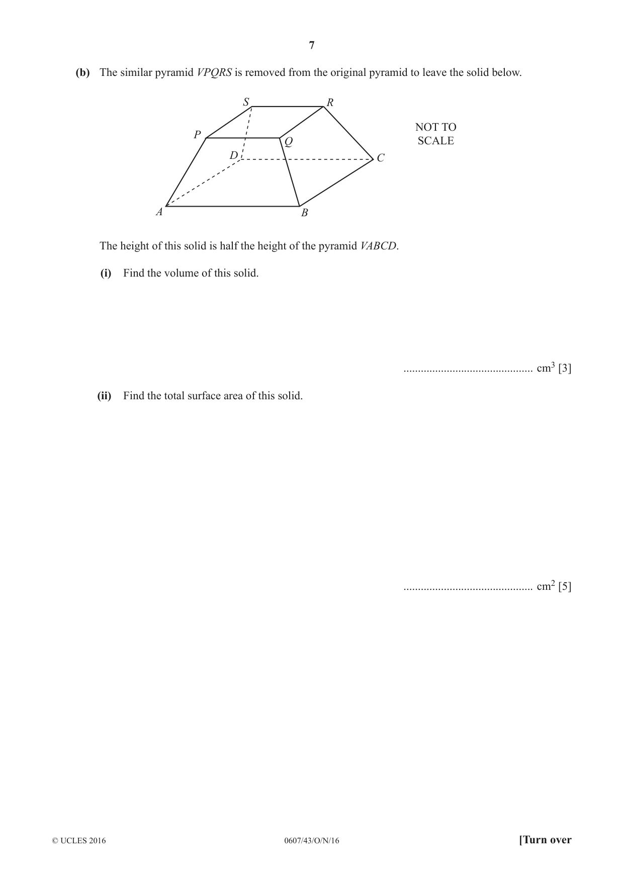 Cambridge IGCSE Mathematics - International 0607 2016 Oct/Nov Paper 4 · Variant 3 question paper, page 7 of 20