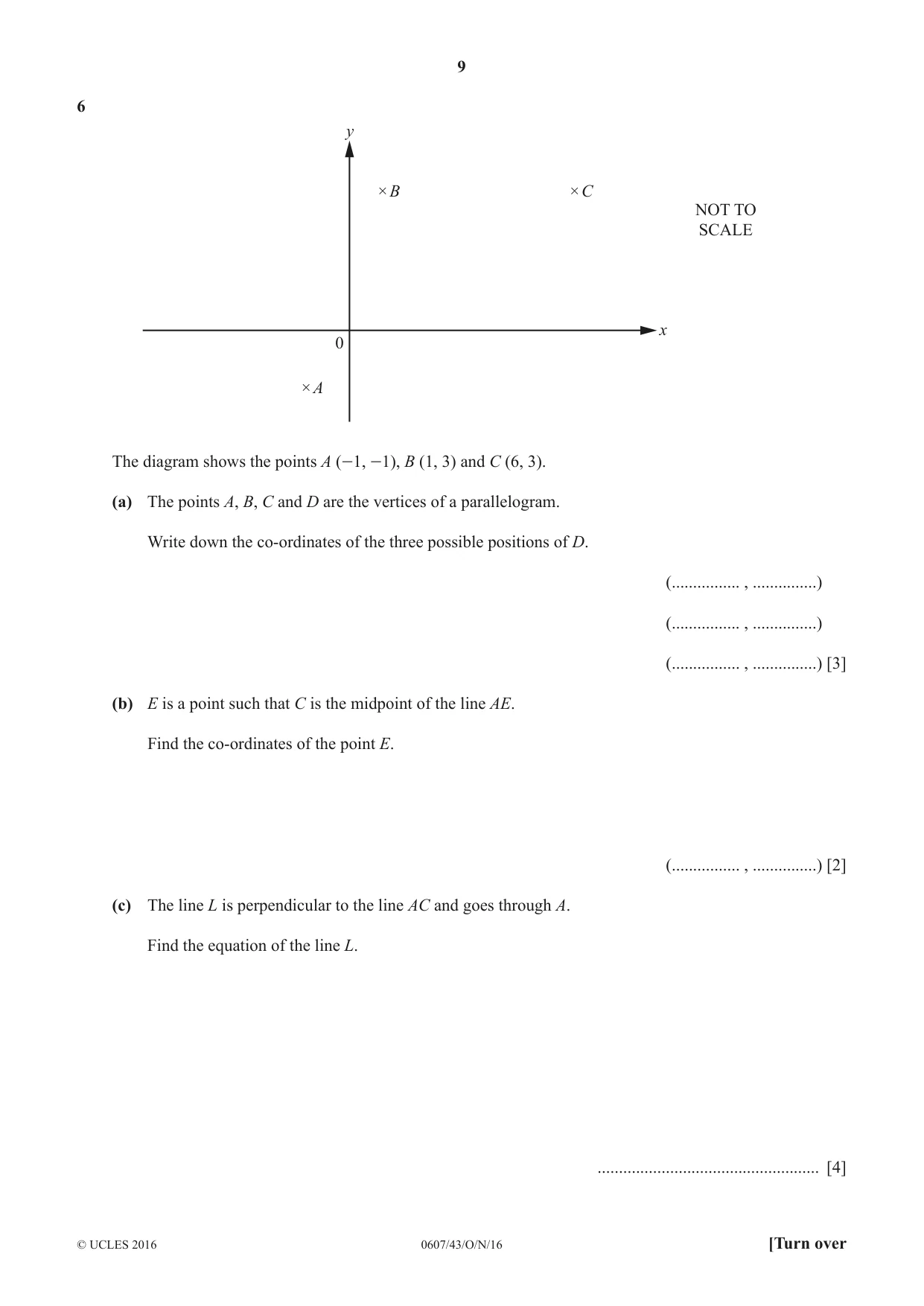 Cambridge IGCSE Mathematics - International 0607 2016 Oct/Nov Paper 4 · Variant 3 question paper, page 9 of 20