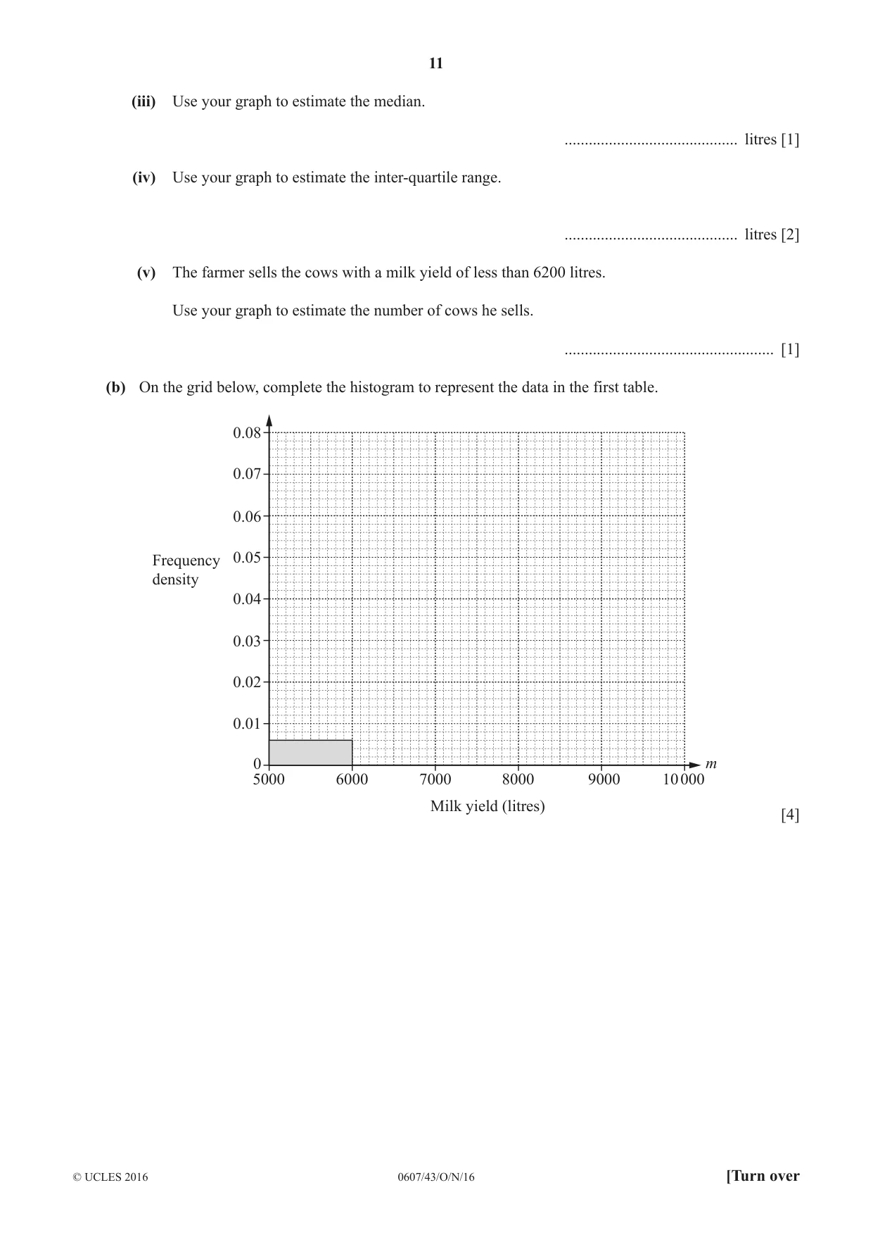 Cambridge IGCSE Mathematics - International 0607 2016 Oct/Nov Paper 4 · Variant 3 question paper, page 11 of 20