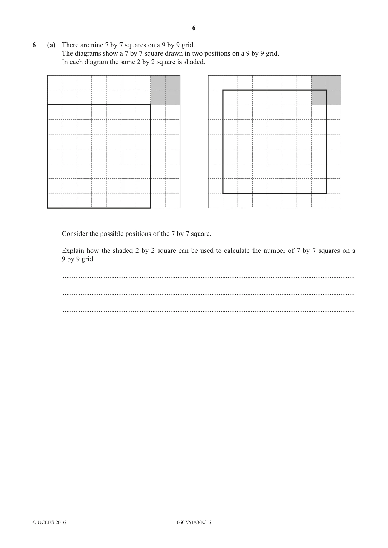 Cambridge IGCSE Mathematics - International 0607 2016 Oct/Nov Paper 5 · Variant 1 question paper, page 6 of 8