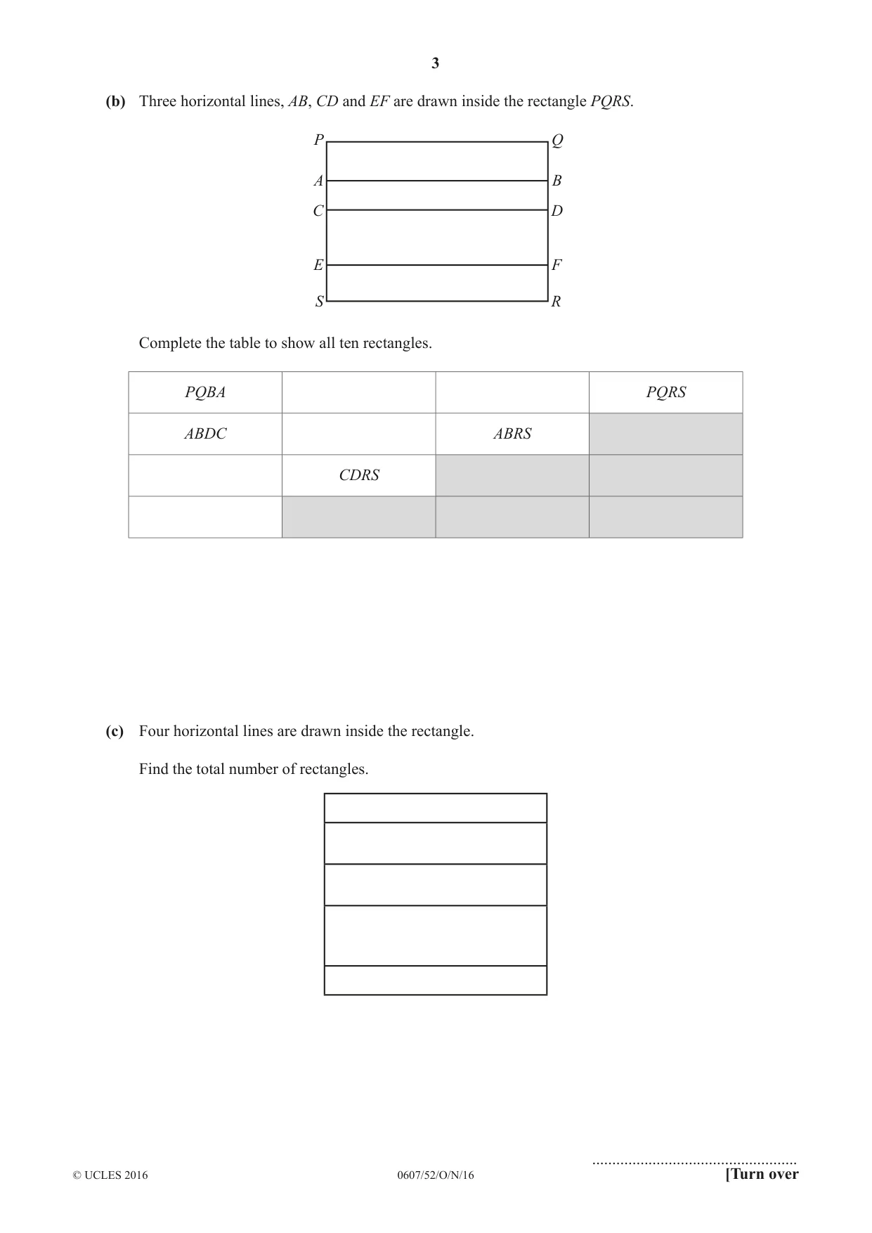 Cambridge IGCSE Mathematics - International 0607 2016 Oct/Nov Paper 5 · Variant 2 question paper, page 3 of 8