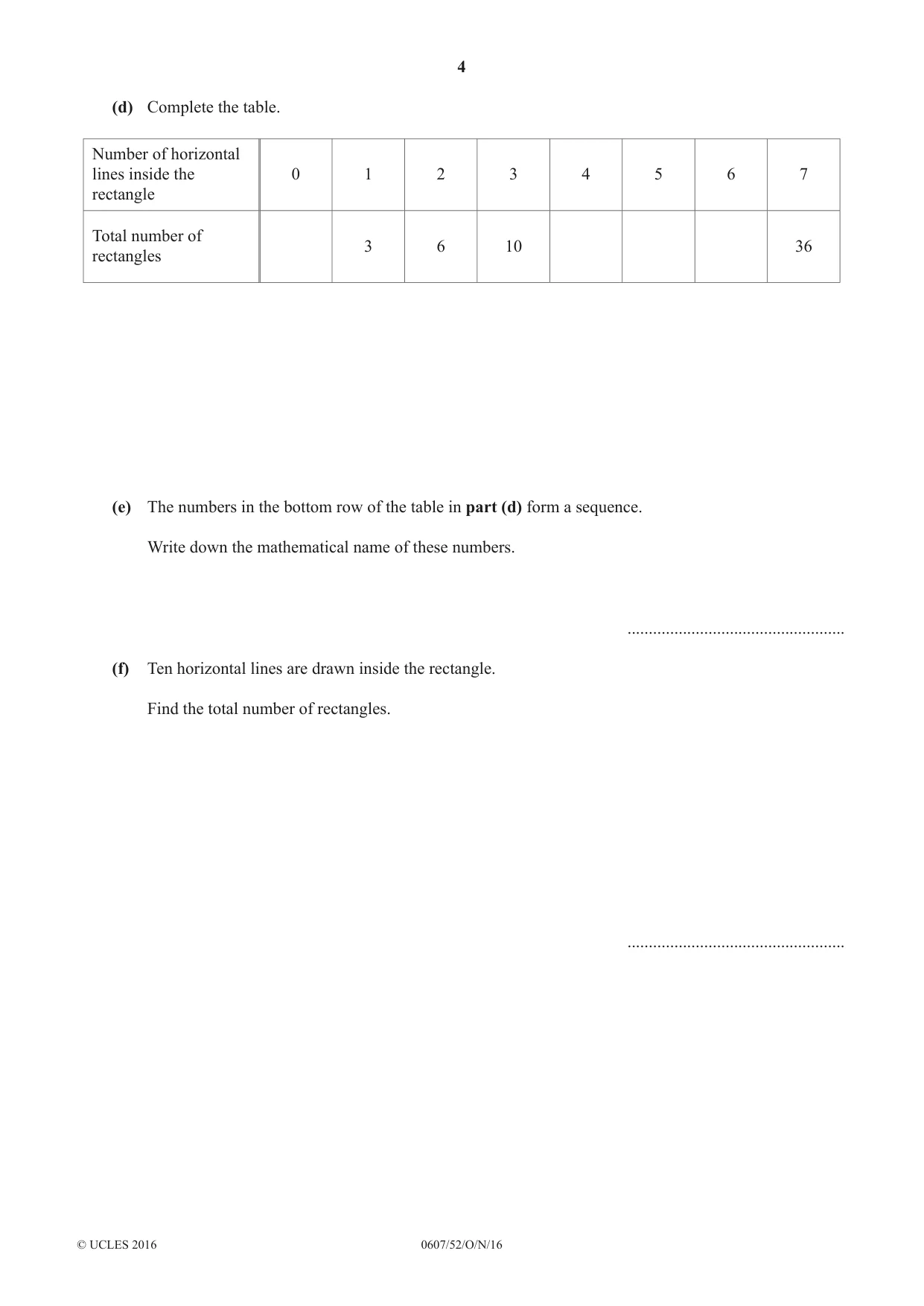 Cambridge IGCSE Mathematics - International 0607 2016 Oct/Nov Paper 5 · Variant 2 question paper, page 4 of 8