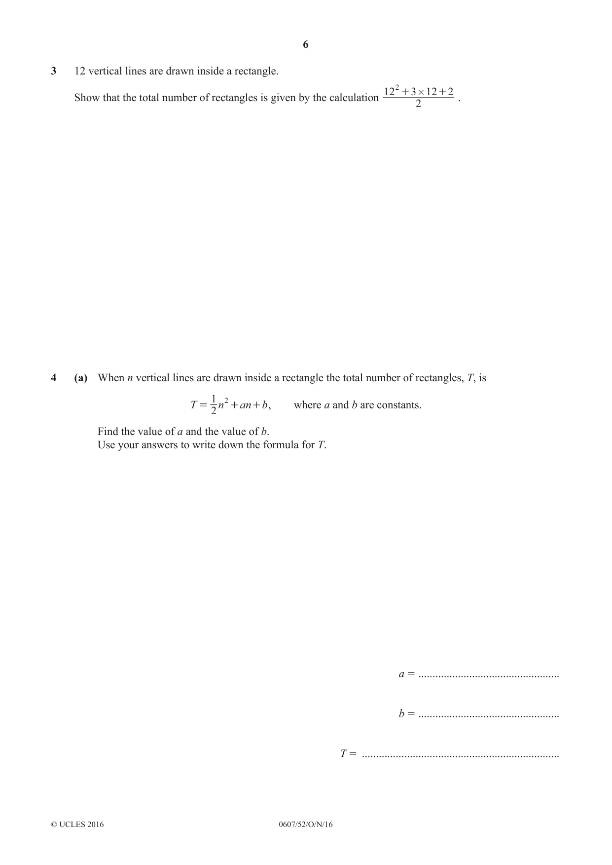 Cambridge IGCSE Mathematics - International 0607 2016 Oct/Nov Paper 5 · Variant 2 question paper, page 6 of 8