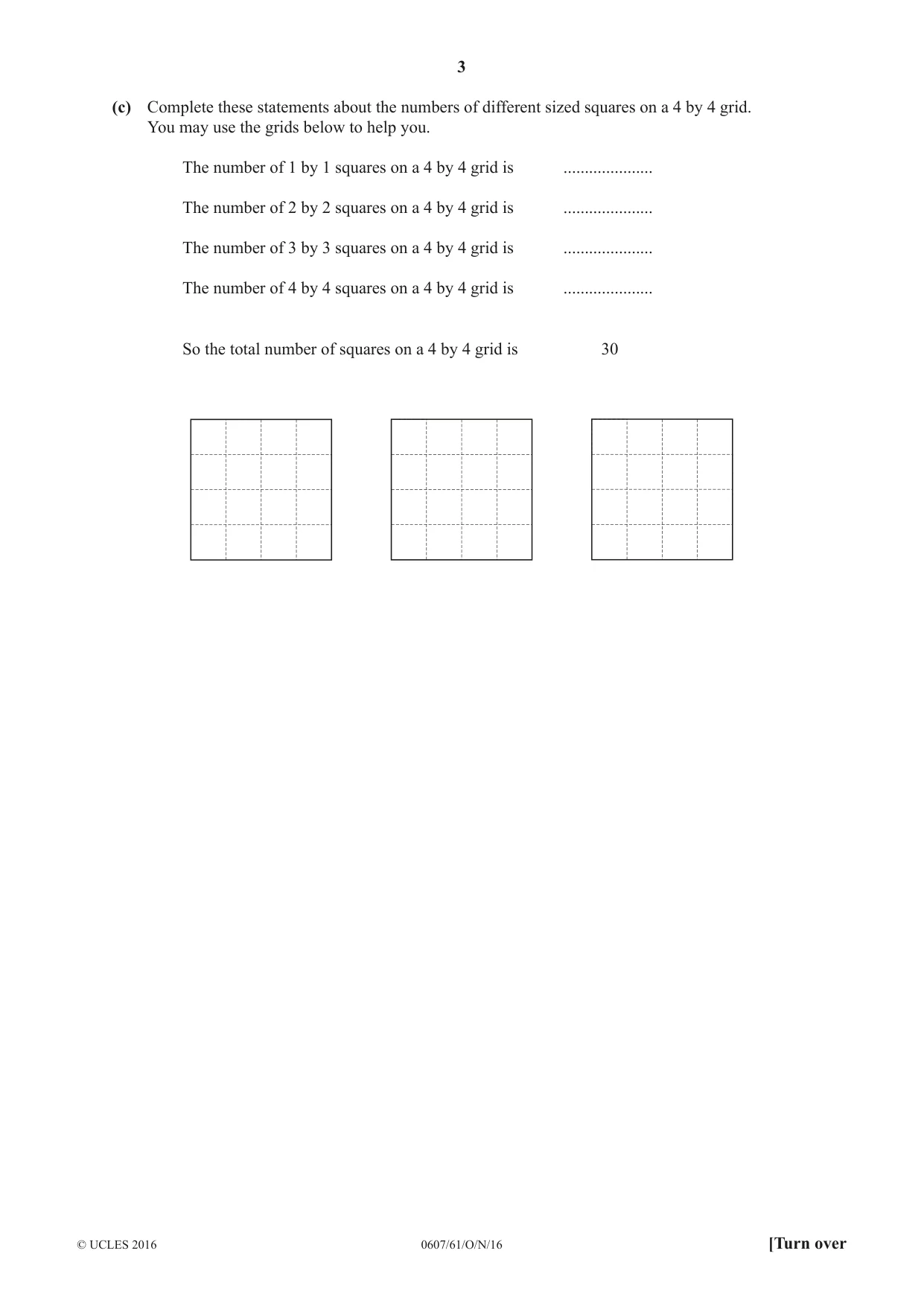 Cambridge IGCSE Mathematics - International 0607 2016 Oct/Nov Paper 6 · Variant 1 question paper, page 3 of 12