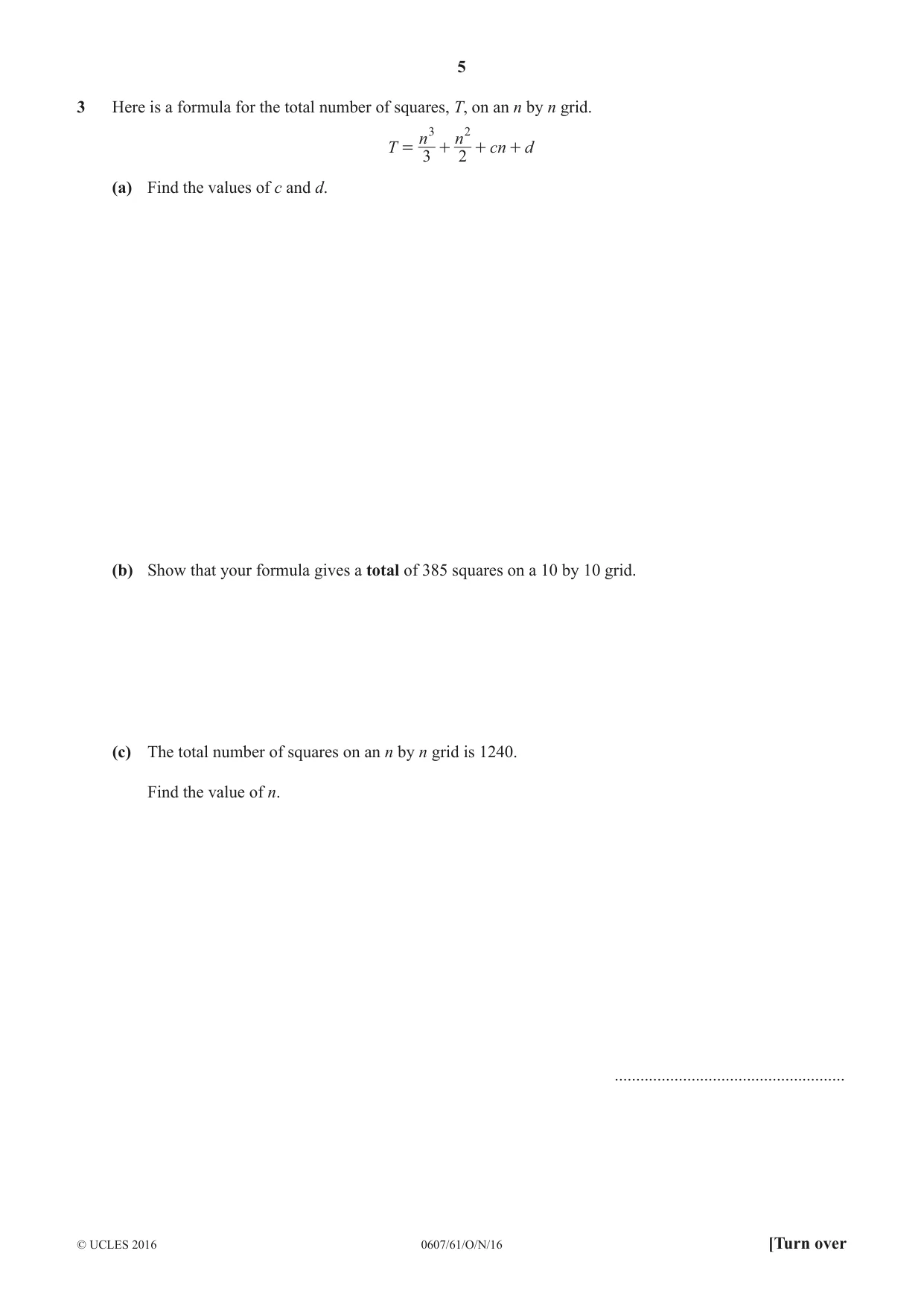 Cambridge IGCSE Mathematics - International 0607 2016 Oct/Nov Paper 6 · Variant 1 question paper, page 5 of 12