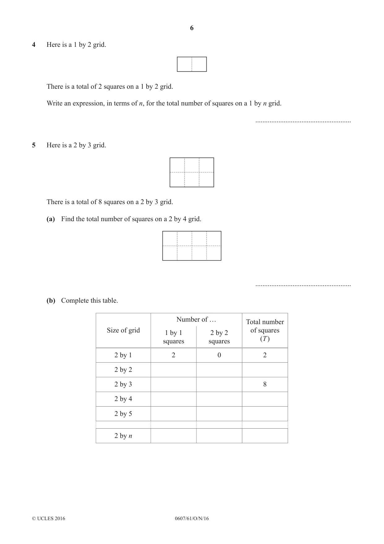 Cambridge IGCSE Mathematics - International 0607 2016 Oct/Nov Paper 6 · Variant 1 question paper, page 6 of 12