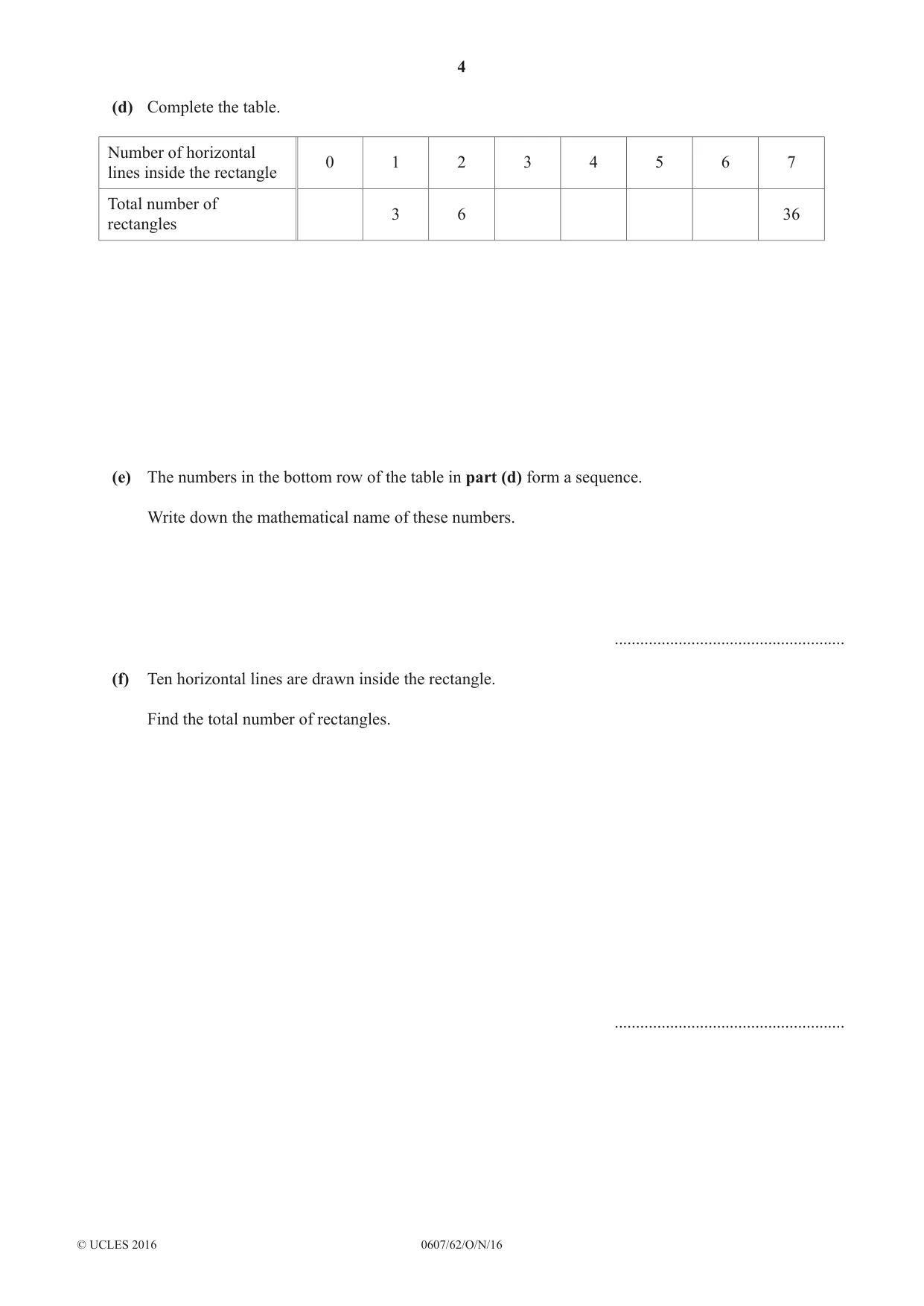 Cambridge IGCSE Mathematics - International 0607 2016 Oct/Nov Paper 6 · Variant 2 question paper, page 4 of 12