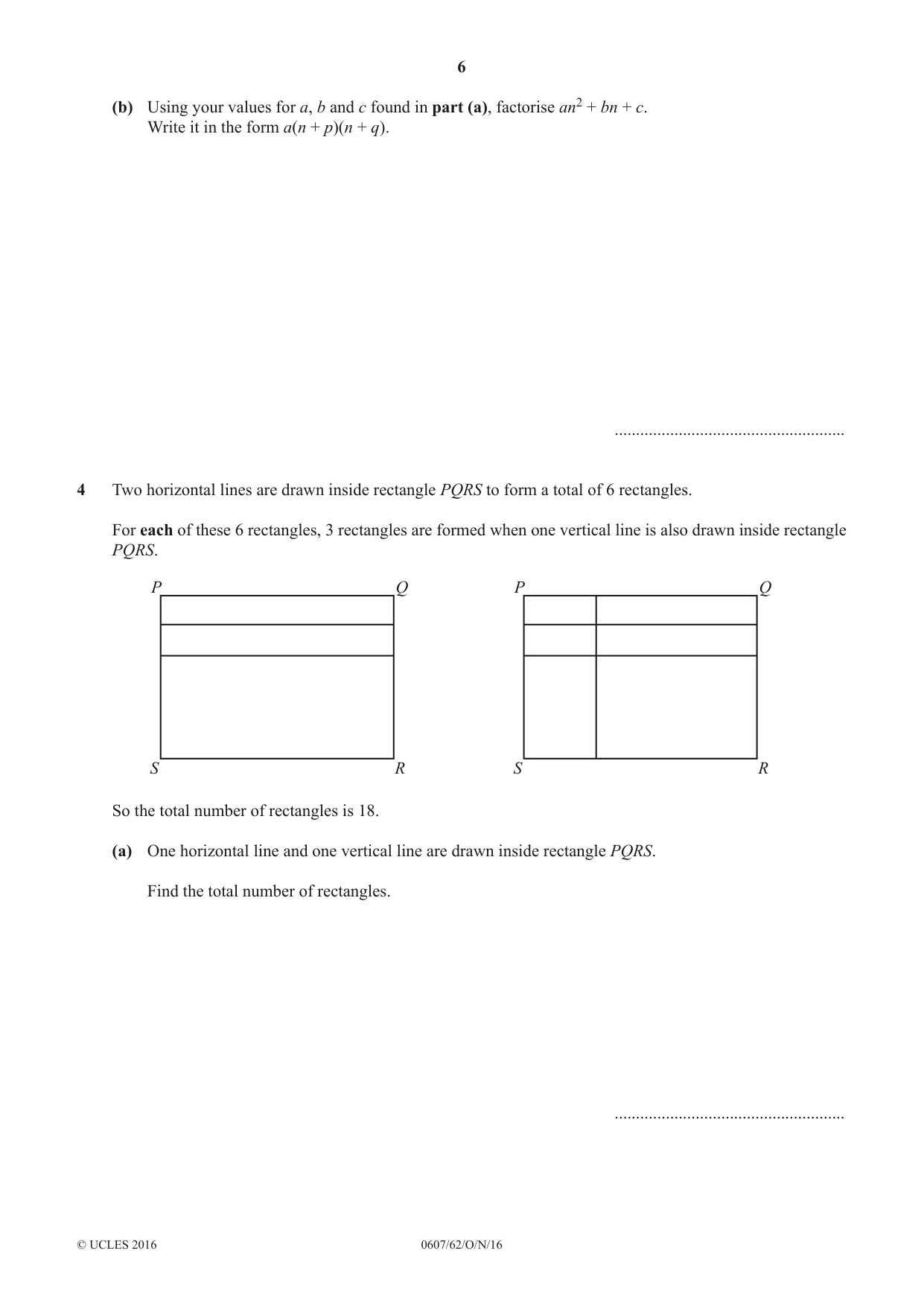 Cambridge IGCSE Mathematics - International 0607 2016 Oct/Nov Paper 6 · Variant 2 question paper, page 6 of 12