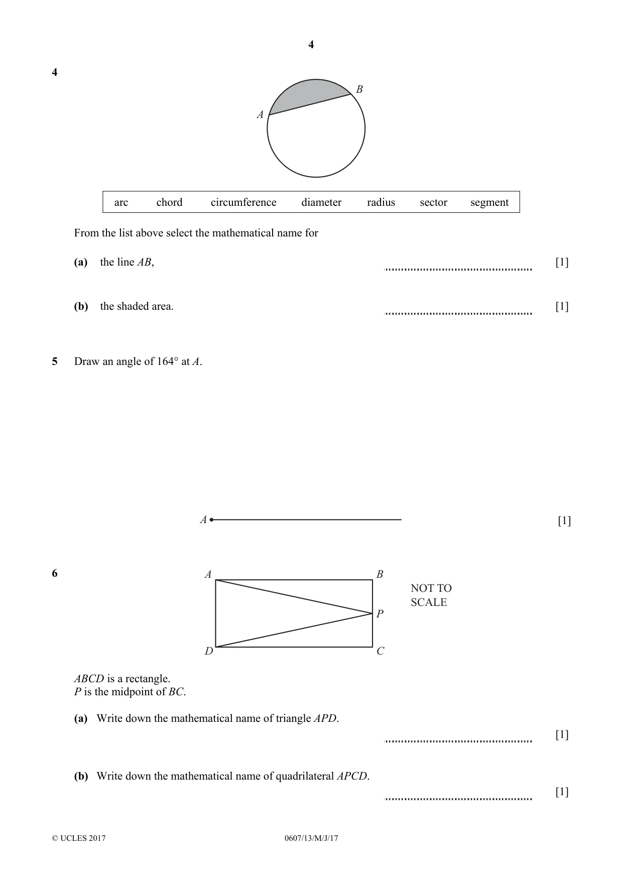 Cambridge IGCSE Mathematics - International 0607 2017 May/June Paper 1 · Variant 3 question paper, page 4 of 8