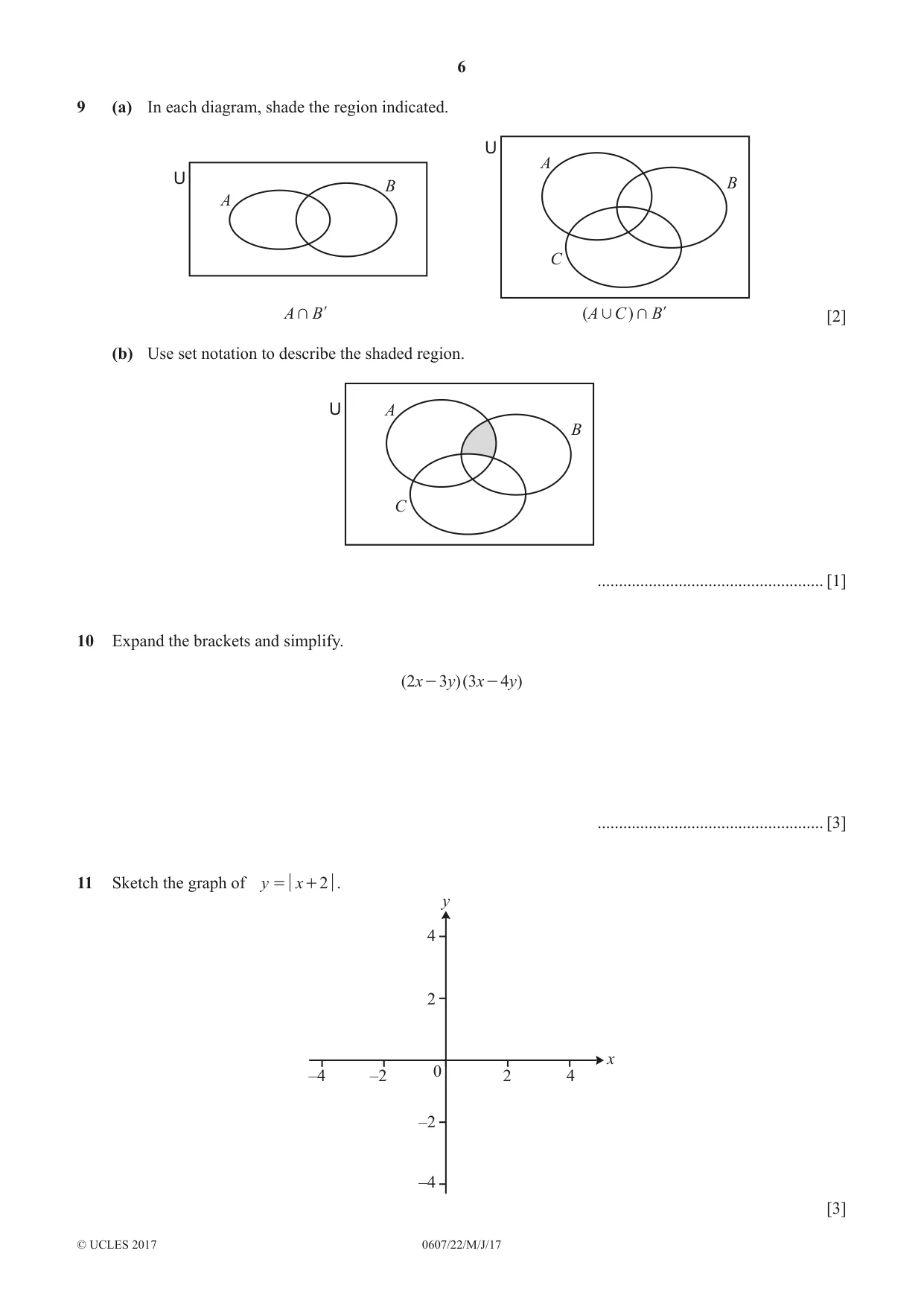 Cambridge IGCSE Mathematics - International 0607 2017 May/June Paper 2 · Variant 2 question paper, page 6 of 8