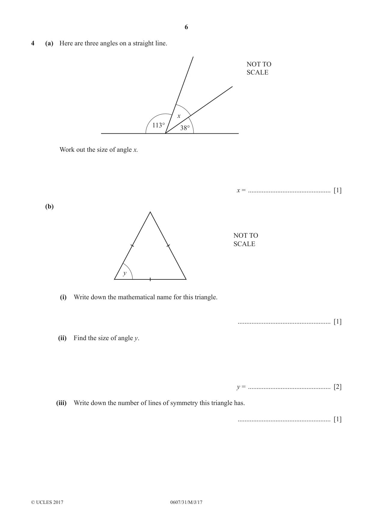 Cambridge IGCSE Mathematics - International 0607 2017 May/June Paper 3 · Variant 1 question paper, page 6 of 16