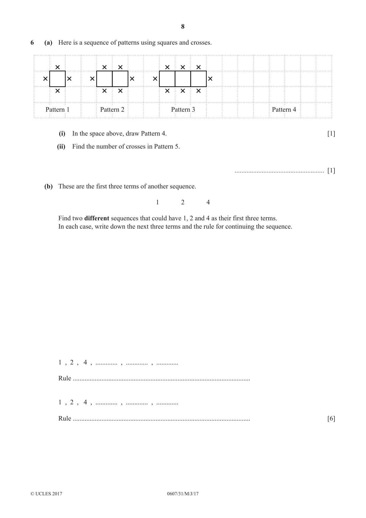 Cambridge IGCSE Mathematics - International 0607 2017 May/June Paper 3 · Variant 1 question paper, page 8 of 16