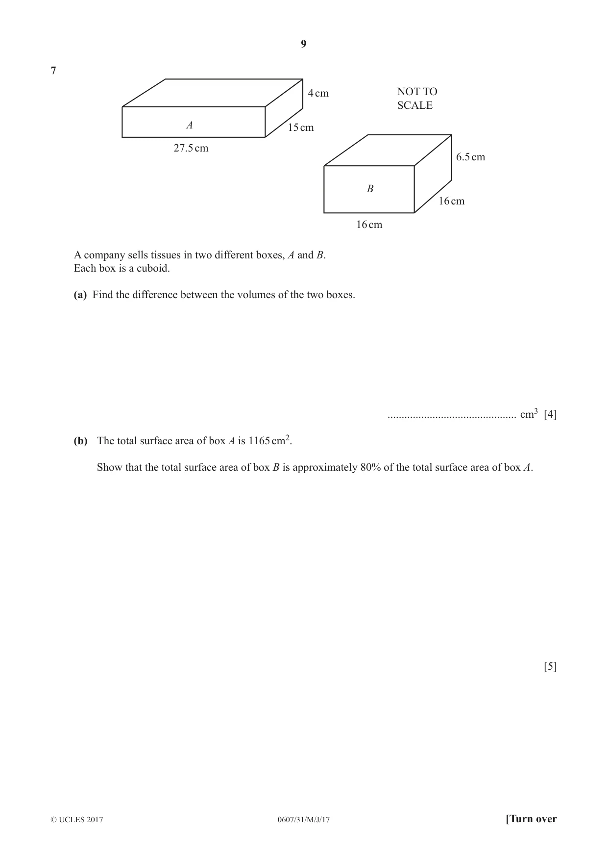 Cambridge IGCSE Mathematics - International 0607 2017 May/June Paper 3 · Variant 1 question paper, page 9 of 16