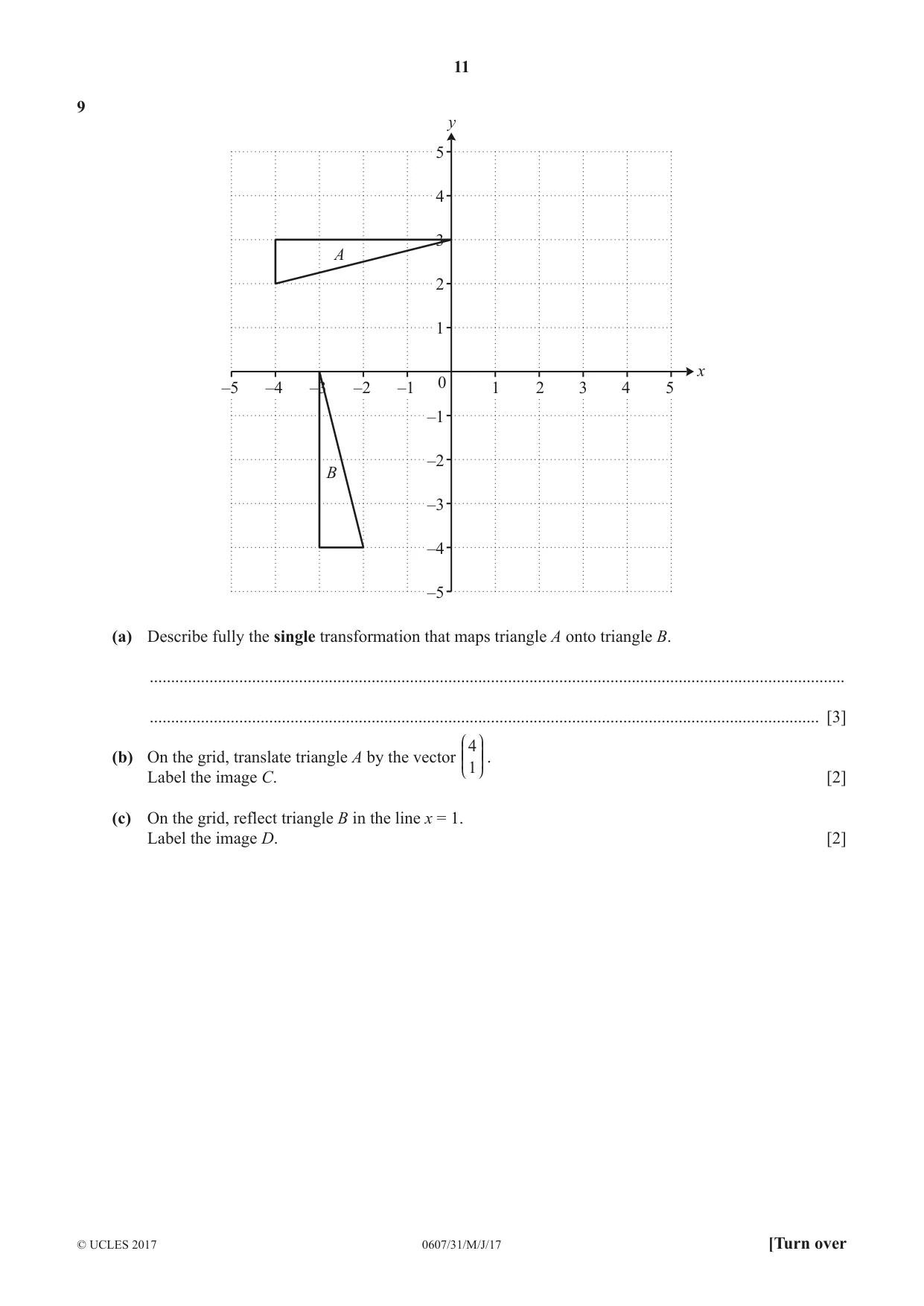 Cambridge IGCSE Mathematics - International 0607 2017 May/June Paper 3 · Variant 1 question paper, page 11 of 16