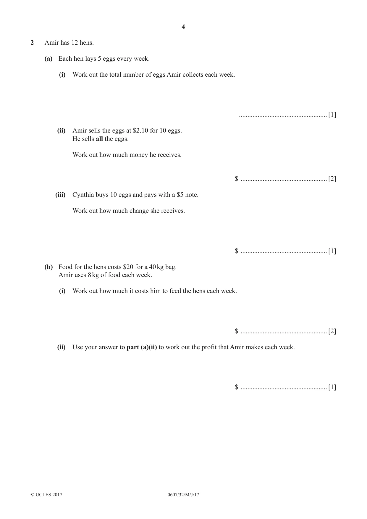 Cambridge IGCSE Mathematics - International 0607 2017 May/June Paper 3 · Variant 2 question paper, page 4 of 16