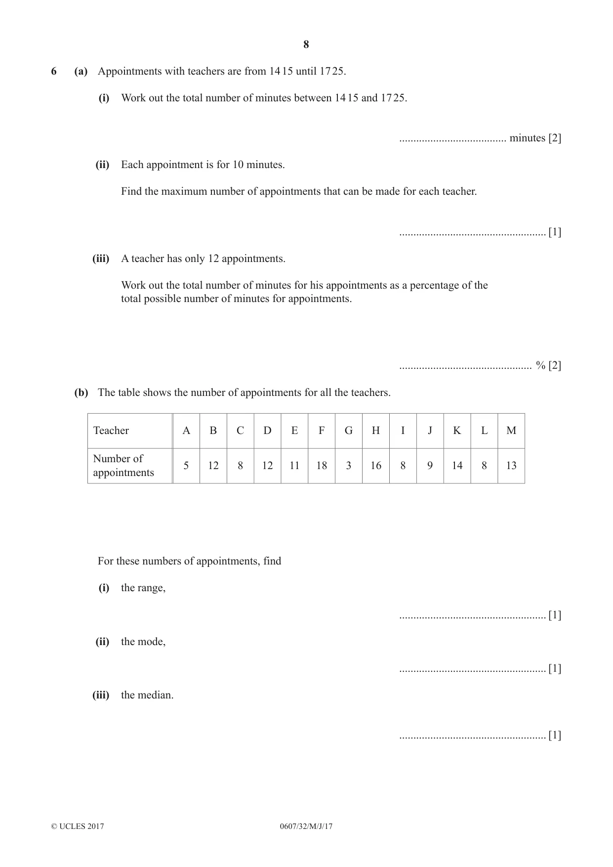 Cambridge IGCSE Mathematics - International 0607 2017 May/June Paper 3 · Variant 2 question paper, page 8 of 16