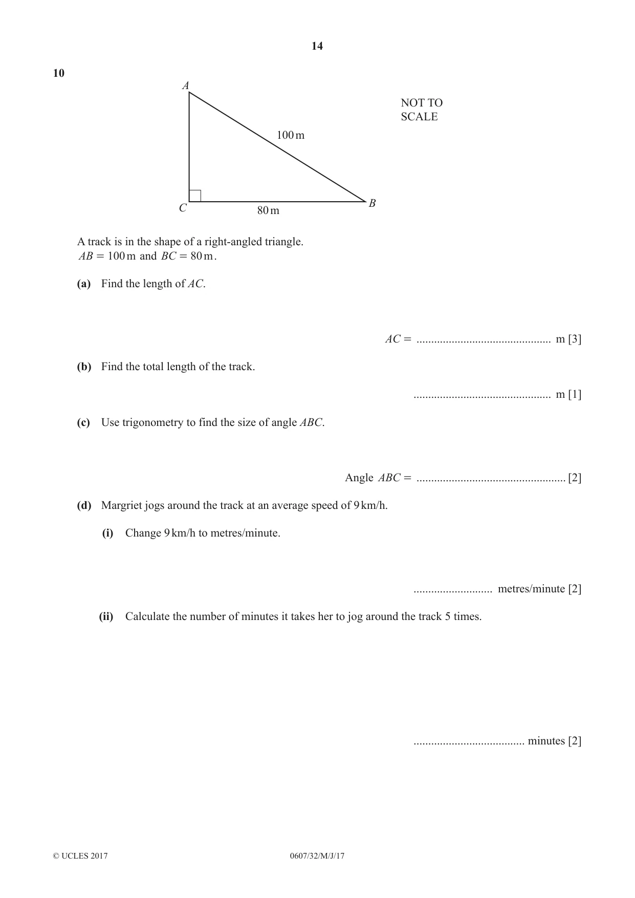 Cambridge IGCSE Mathematics - International 0607 2017 May/June Paper 3 · Variant 2 question paper, page 14 of 16