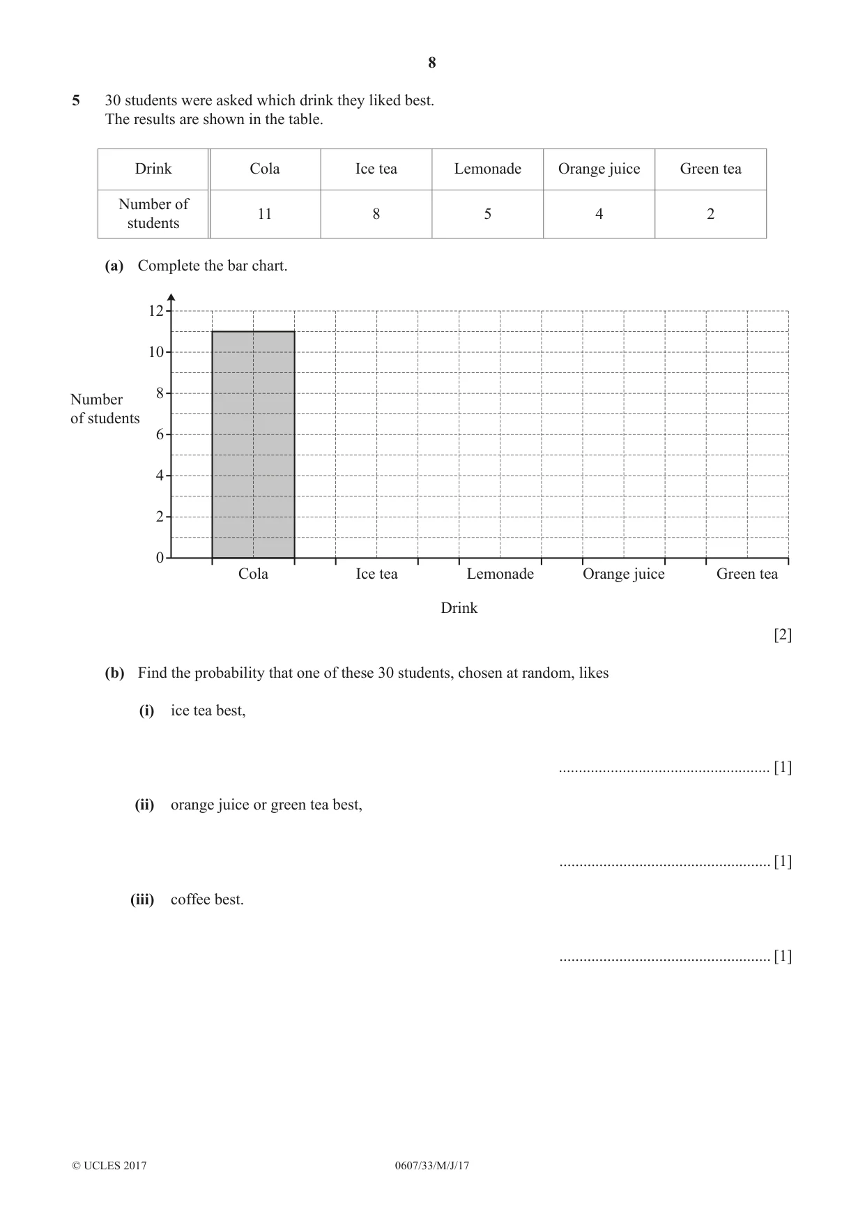 Cambridge IGCSE Mathematics - International 0607 2017 May/June Paper 3 · Variant 3 question paper, page 8 of 16