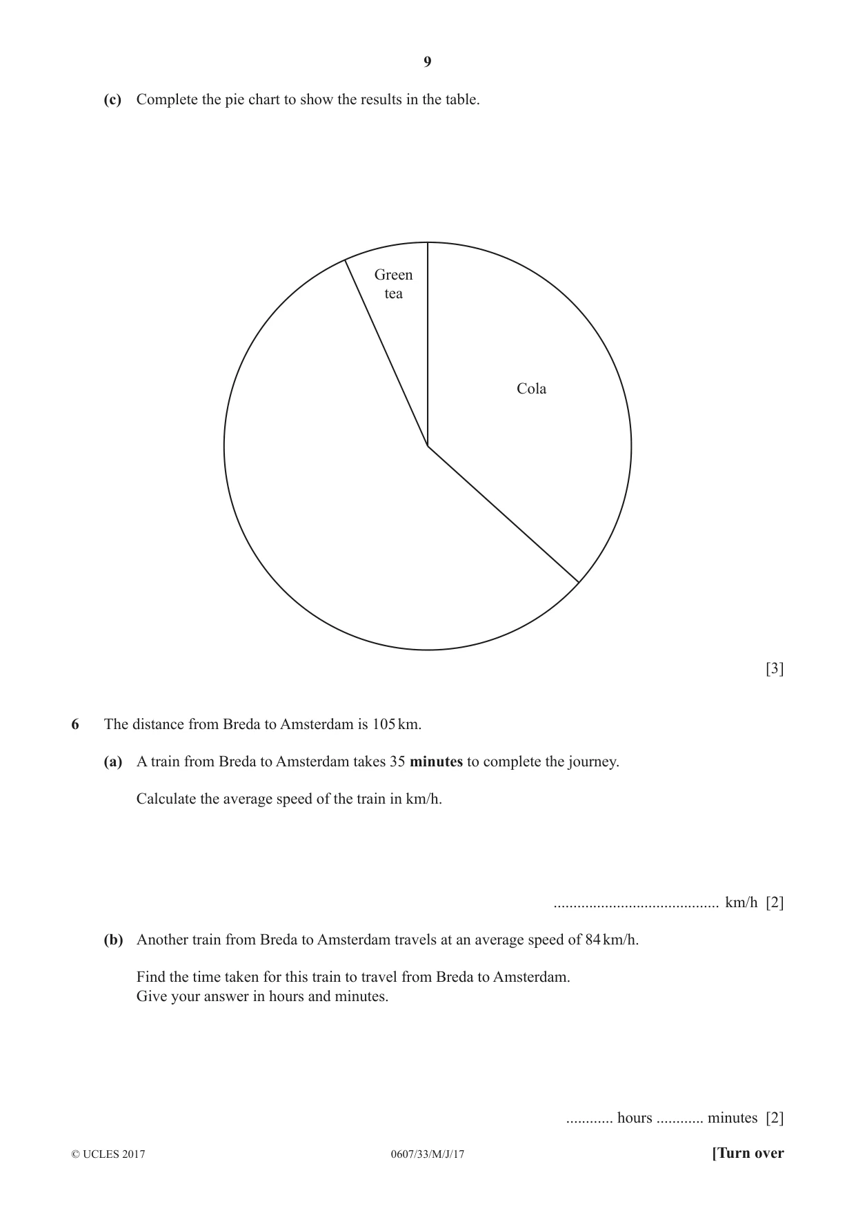 Cambridge IGCSE Mathematics - International 0607 2017 May/June Paper 3 · Variant 3 question paper, page 9 of 16