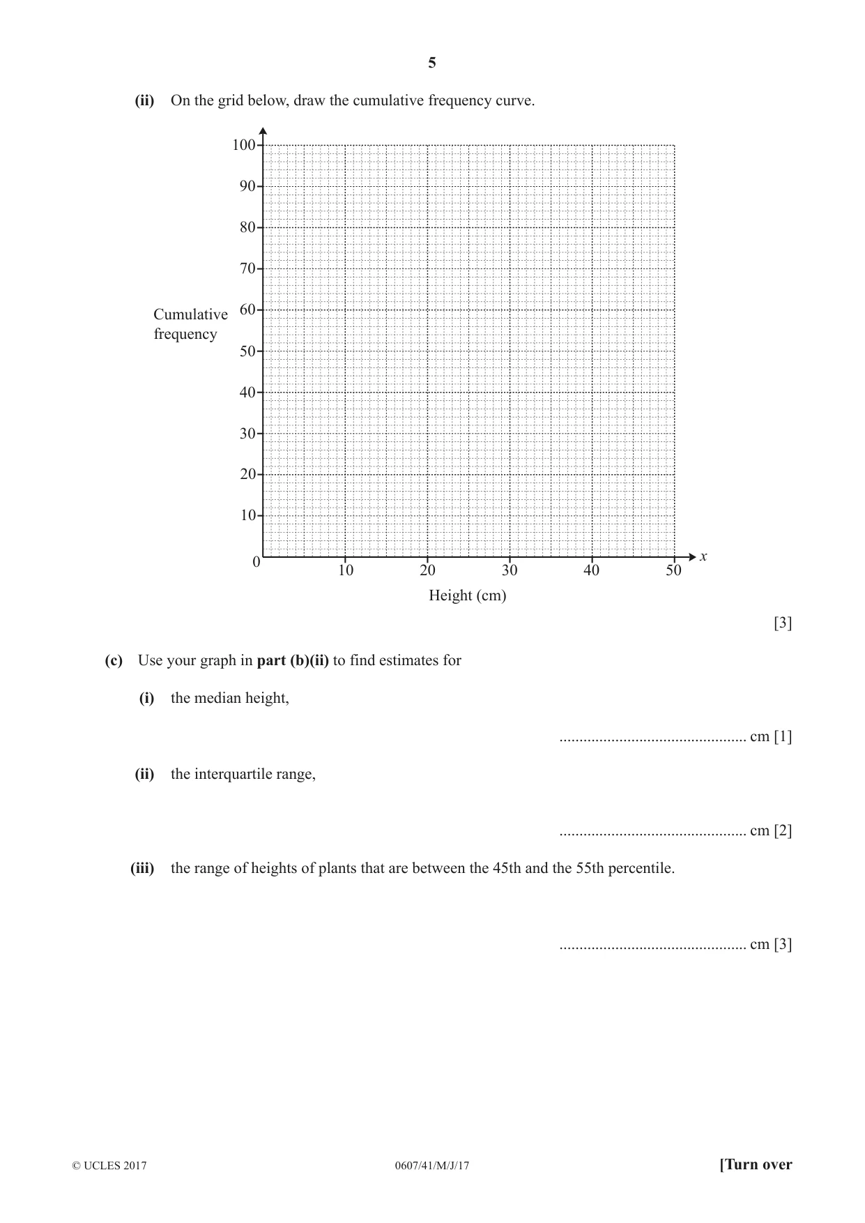 Cambridge IGCSE Mathematics - International 0607 2017 May/June Paper 4 · Variant 1 question paper, page 5 of 20