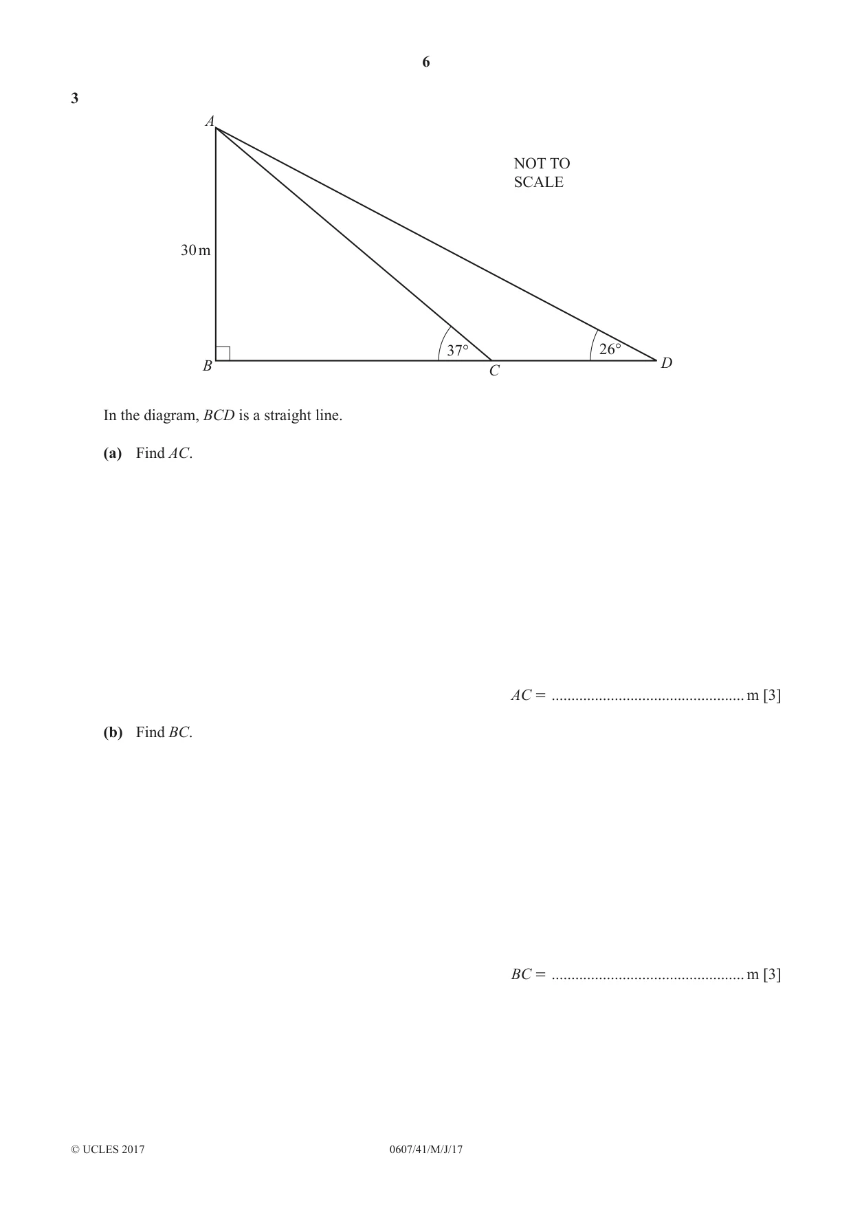Cambridge IGCSE Mathematics - International 0607 2017 May/June Paper 4 · Variant 1 question paper, page 6 of 20