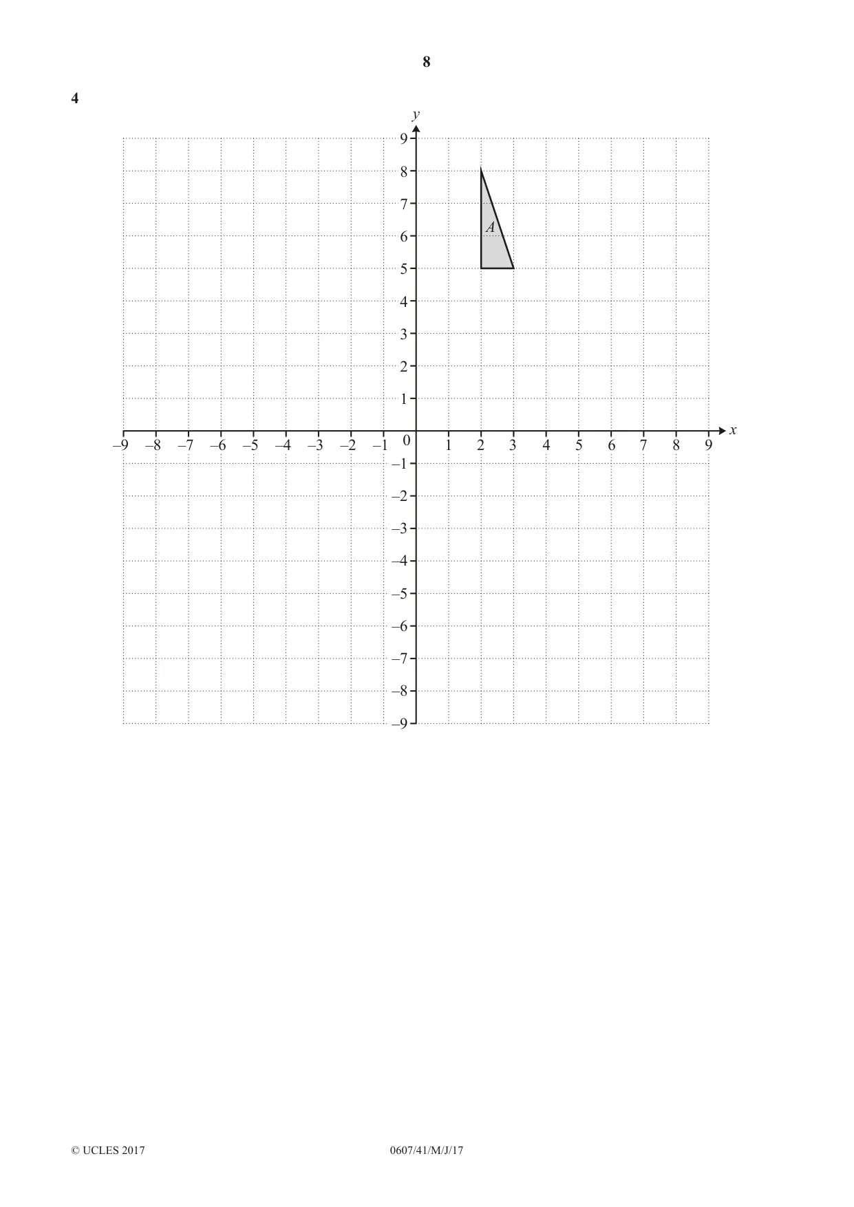 Cambridge IGCSE Mathematics - International 0607 2017 May/June Paper 4 · Variant 1 question paper, page 8 of 20