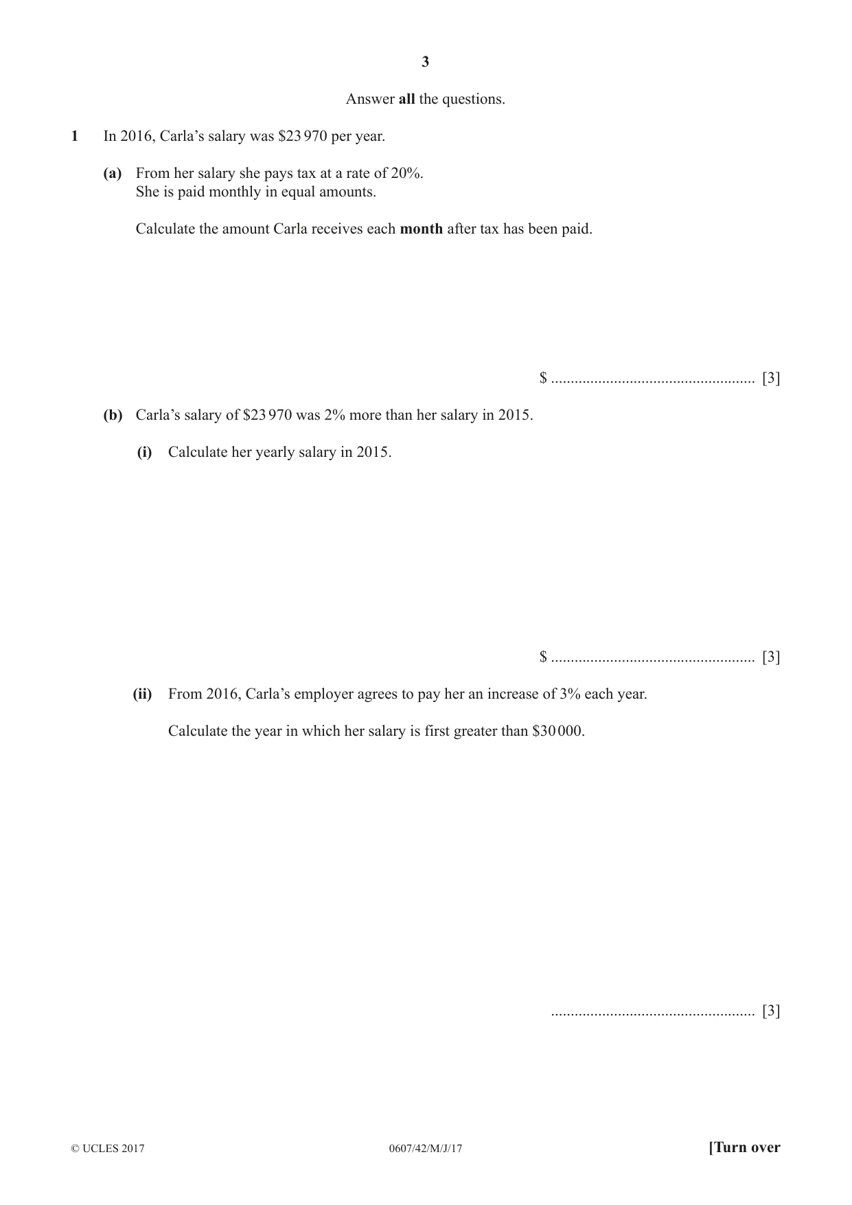 Cambridge IGCSE Mathematics - International 0607 2017 May/June Paper 4 · Variant 2 question paper, page 3 of 20