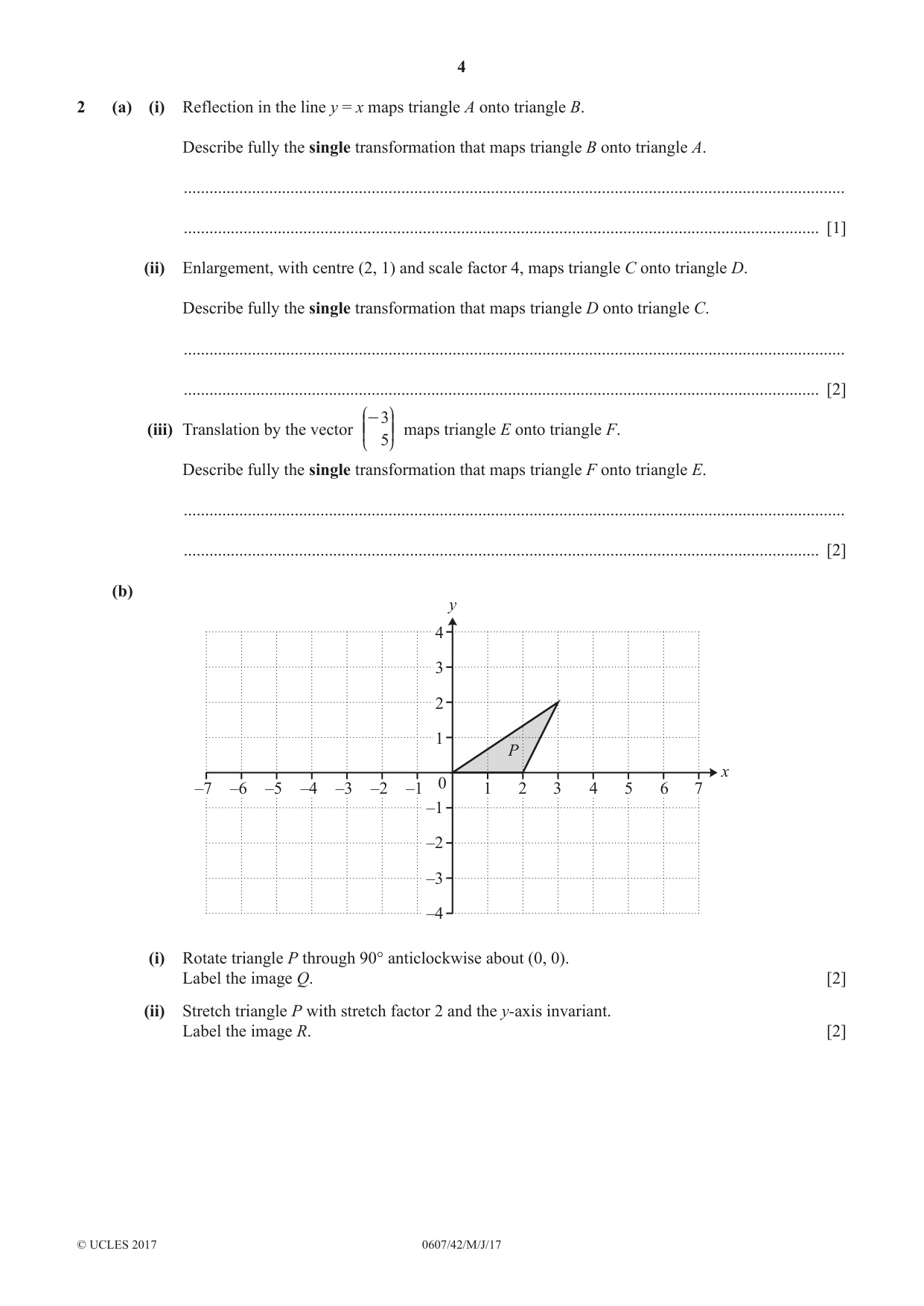 Cambridge IGCSE Mathematics - International 0607 2017 May/June Paper 4 · Variant 2 question paper, page 4 of 20