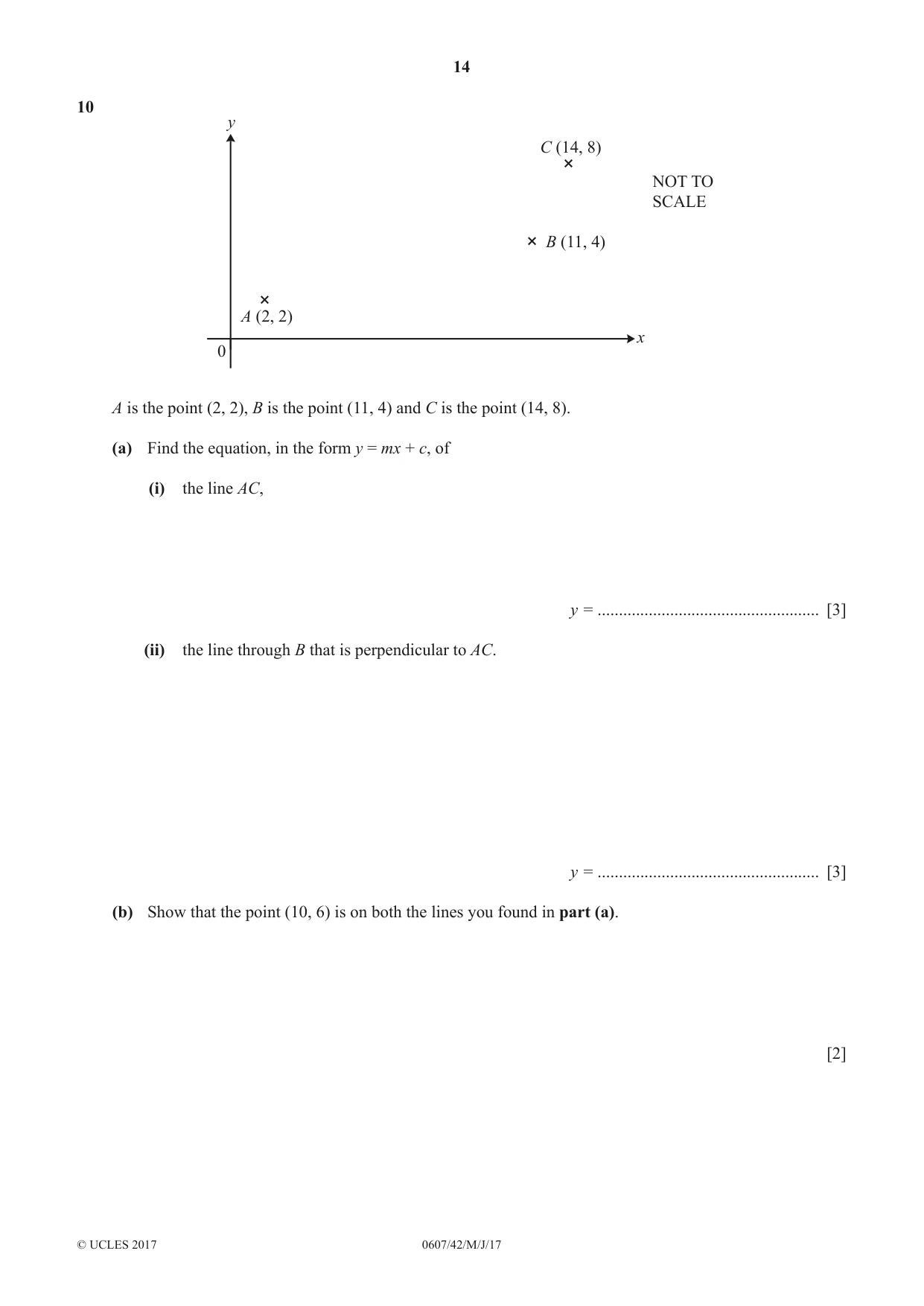 Cambridge IGCSE Mathematics - International 0607 2017 May/June Paper 4 · Variant 2 question paper, page 14 of 20