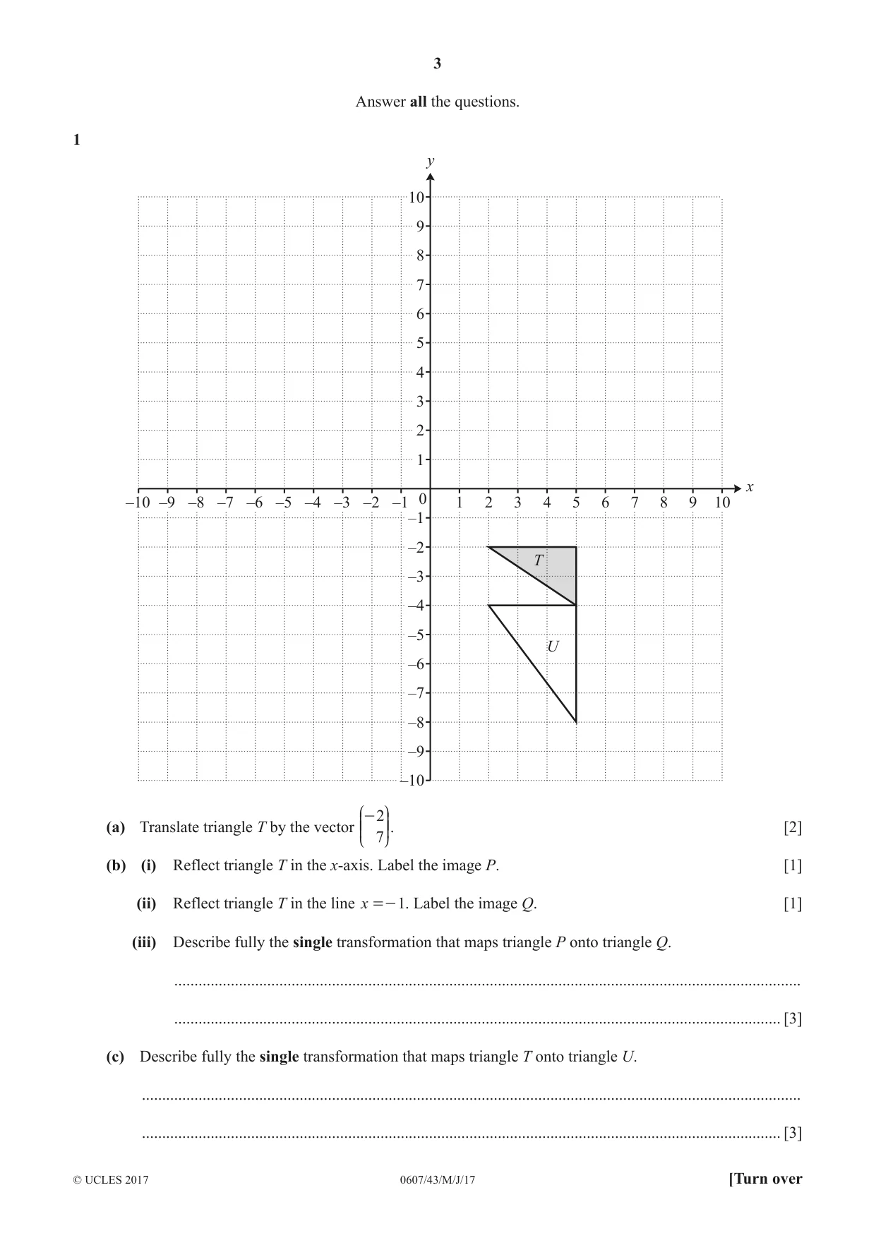 Cambridge IGCSE Mathematics - International 0607 2017 May/June Paper 4 · Variant 3 question paper, page 3 of 20