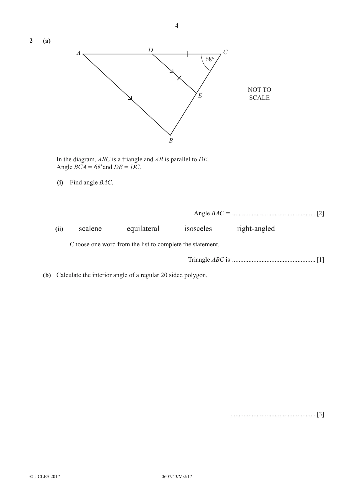 Cambridge IGCSE Mathematics - International 0607 2017 May/June Paper 4 · Variant 3 question paper, page 4 of 20