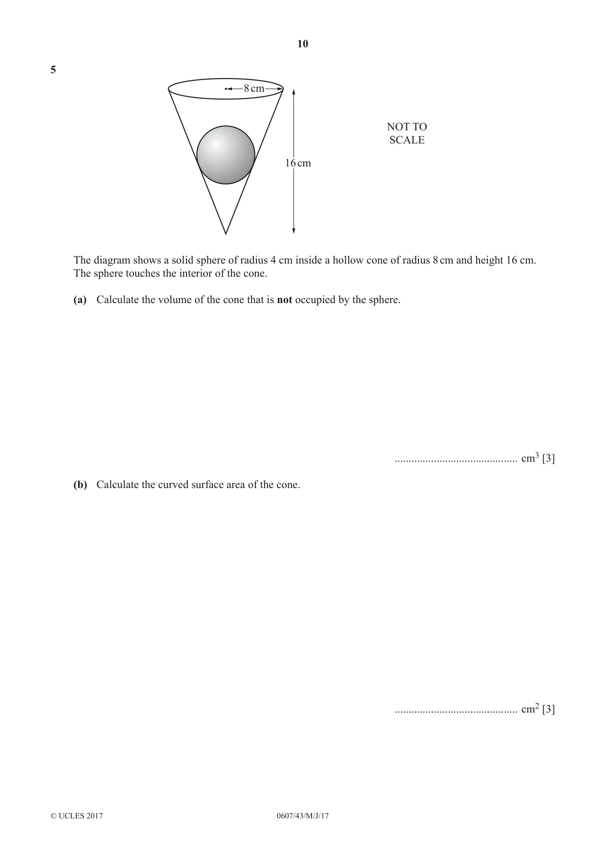 Cambridge IGCSE Mathematics - International 0607 2017 May/June Paper 4 · Variant 3 question paper, page 10 of 20
