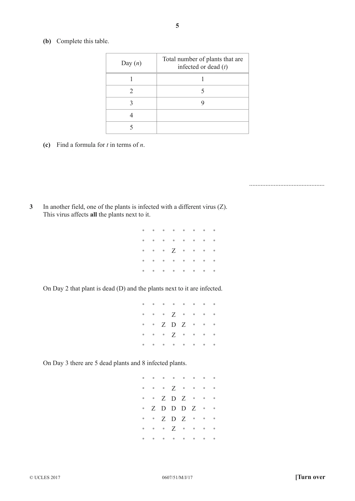 Cambridge IGCSE Mathematics - International 0607 2017 May/June Paper 5 · Variant 1 question paper, page 5 of 8