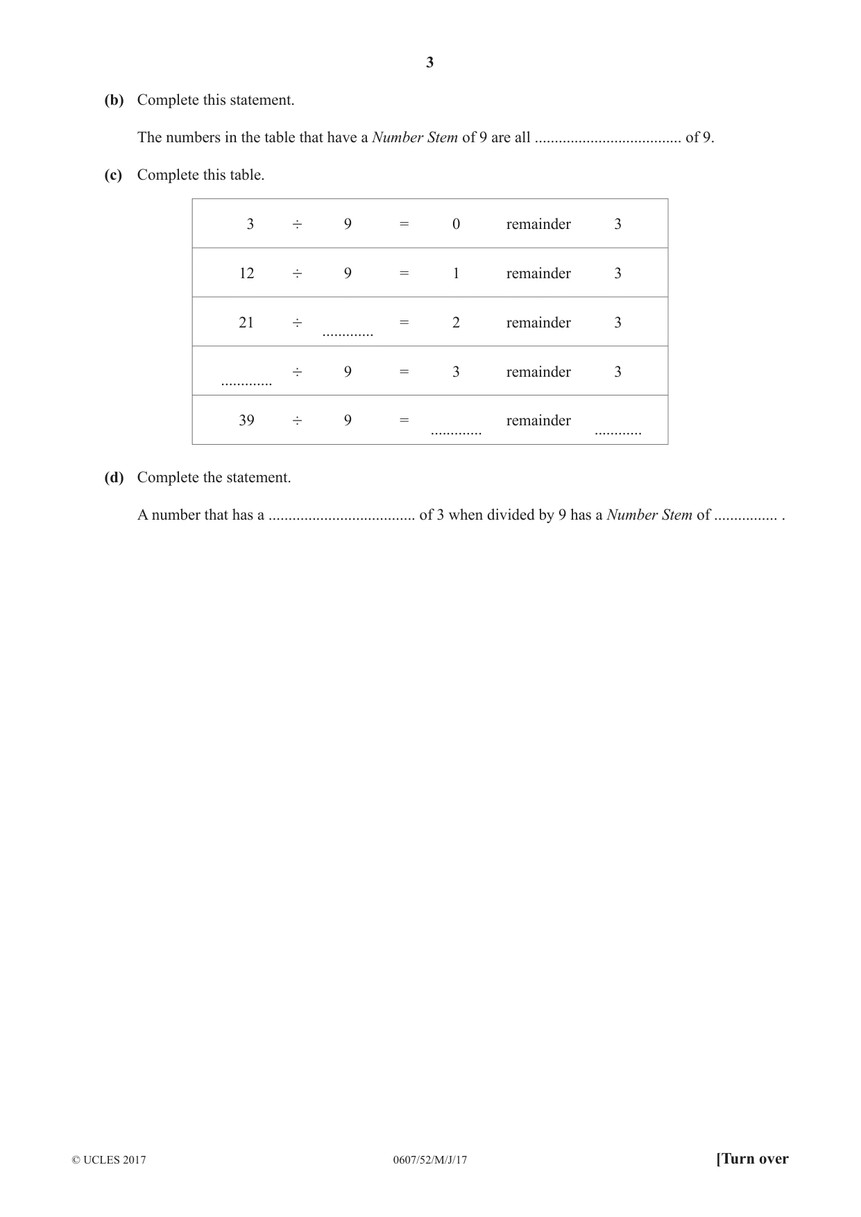 Cambridge IGCSE Mathematics - International 0607 2017 May/June Paper 5 · Variant 2 question paper, page 3 of 8