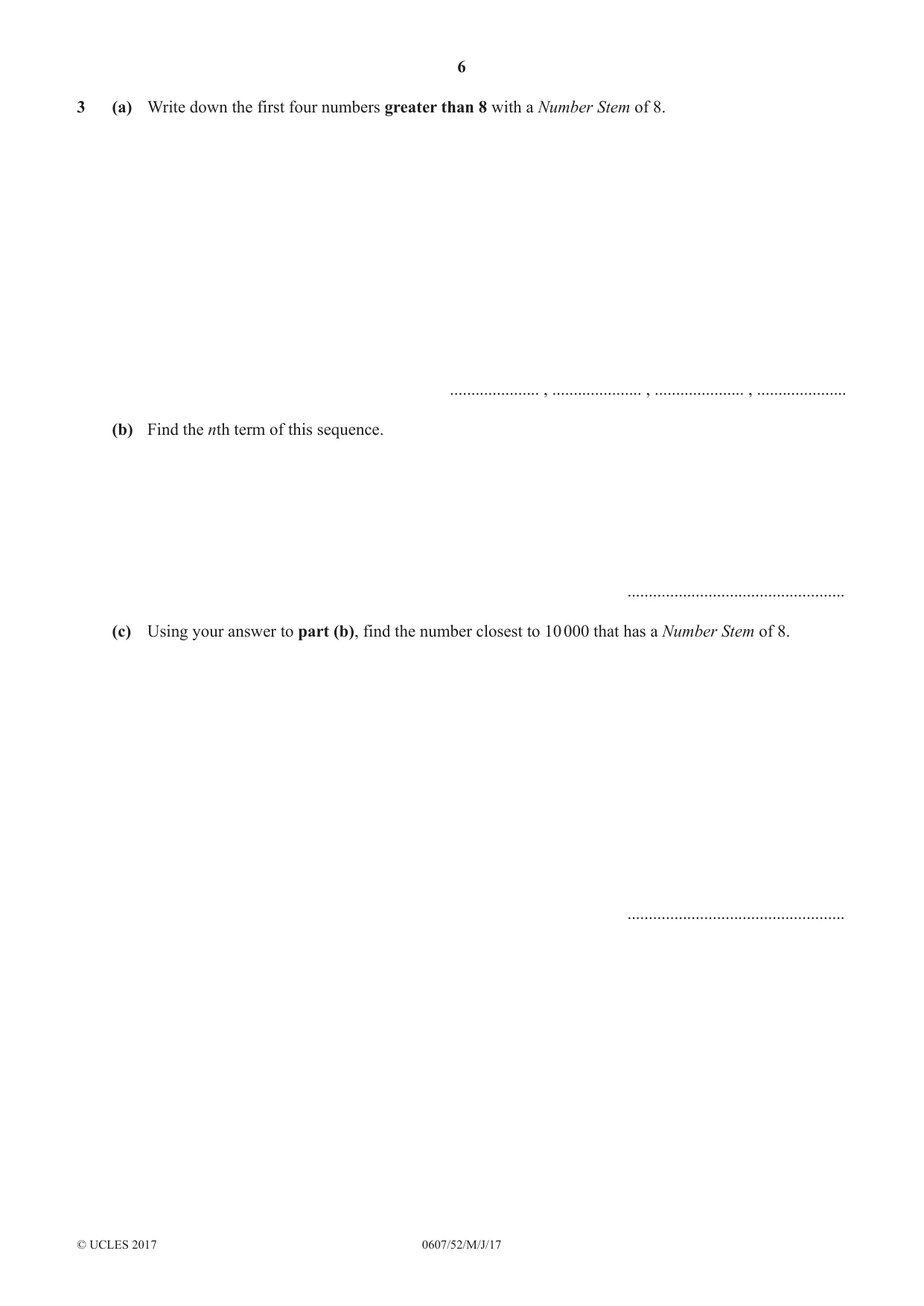 Cambridge IGCSE Mathematics - International 0607 2017 May/June Paper 5 · Variant 2 question paper, page 6 of 8