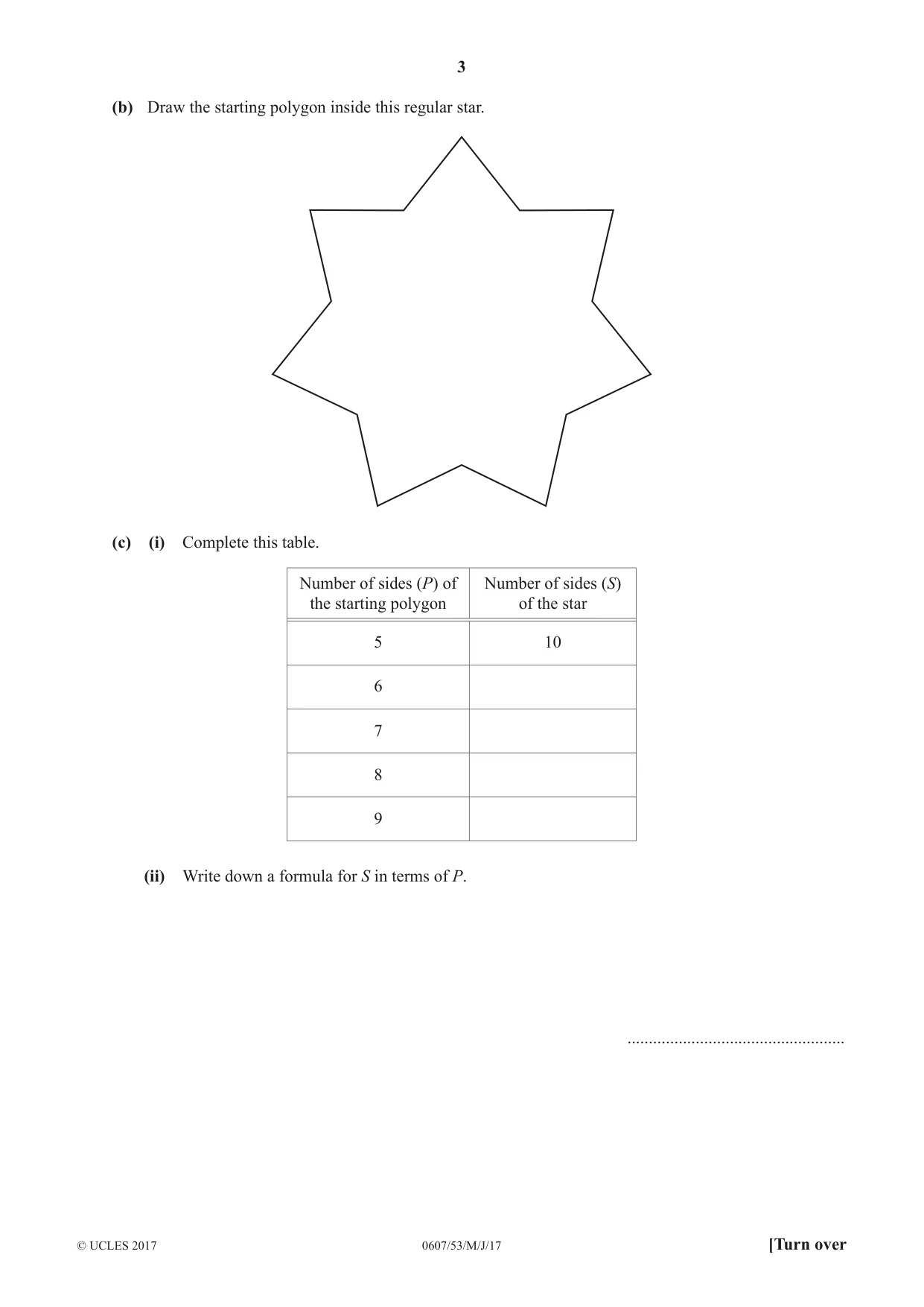 Cambridge IGCSE Mathematics - International 0607 2017 May/June Paper 5 · Variant 3 question paper, page 3 of 12