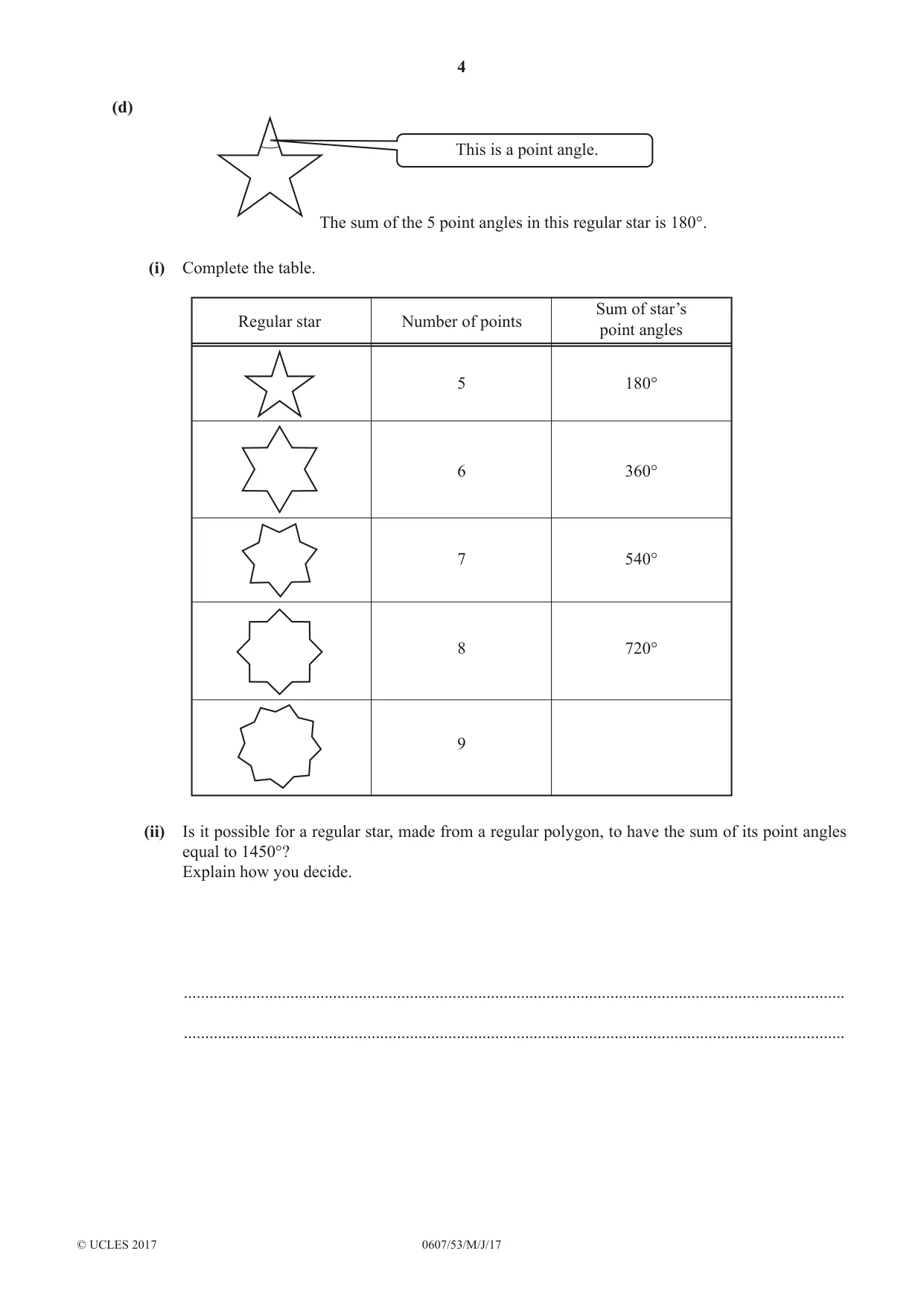 Cambridge IGCSE Mathematics - International 0607 2017 May/June Paper 5 · Variant 3 question paper, page 4 of 12