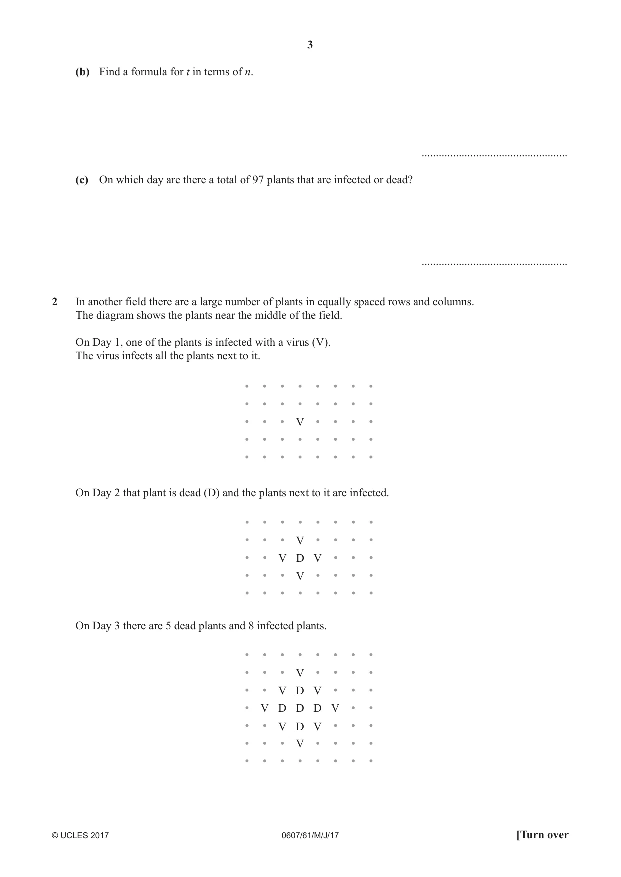 Cambridge IGCSE Mathematics - International 0607 2017 May/June Paper 6 · Variant 1 question paper, page 3 of 12