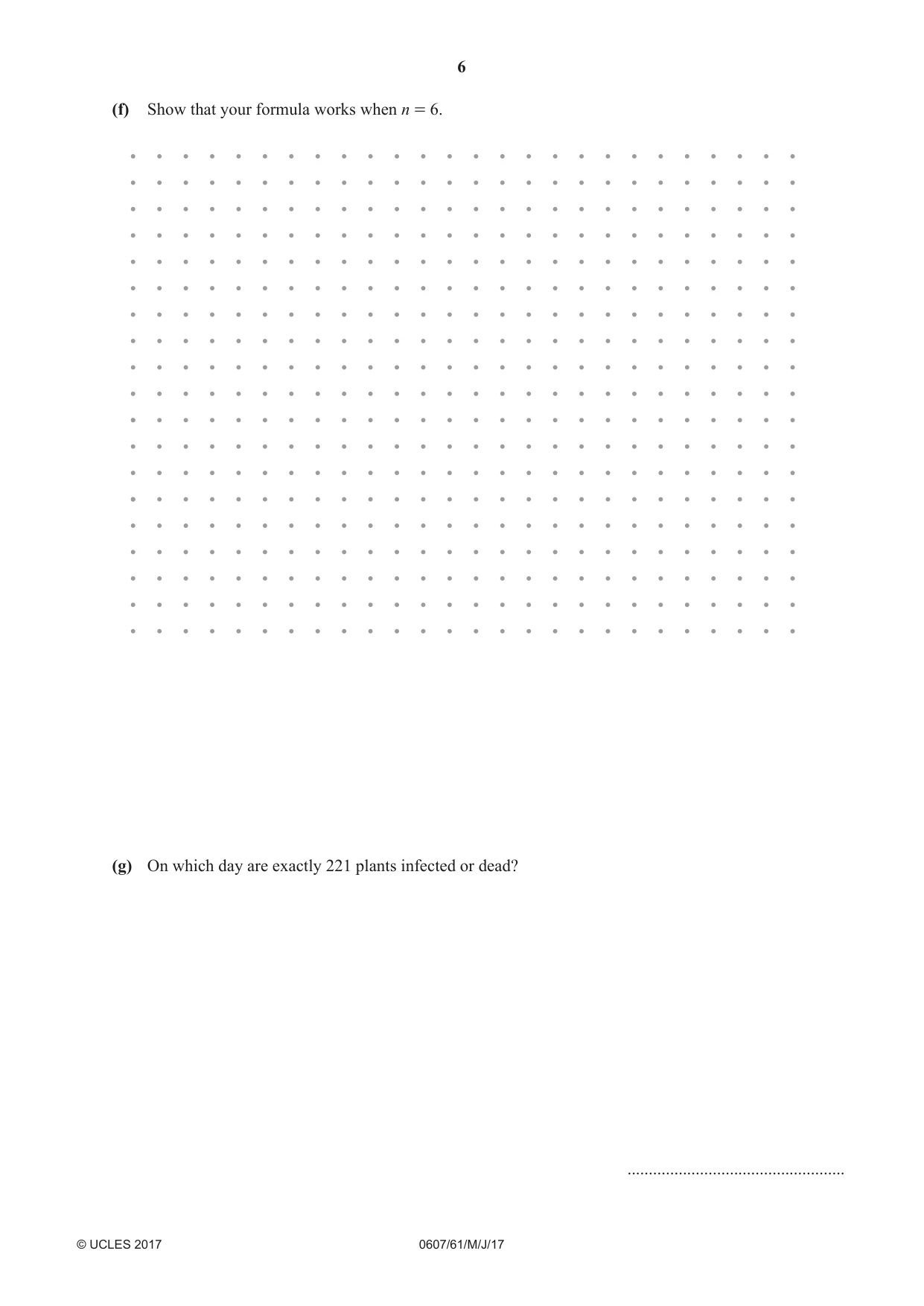 Cambridge IGCSE Mathematics - International 0607 2017 May/June Paper 6 · Variant 1 question paper, page 6 of 12