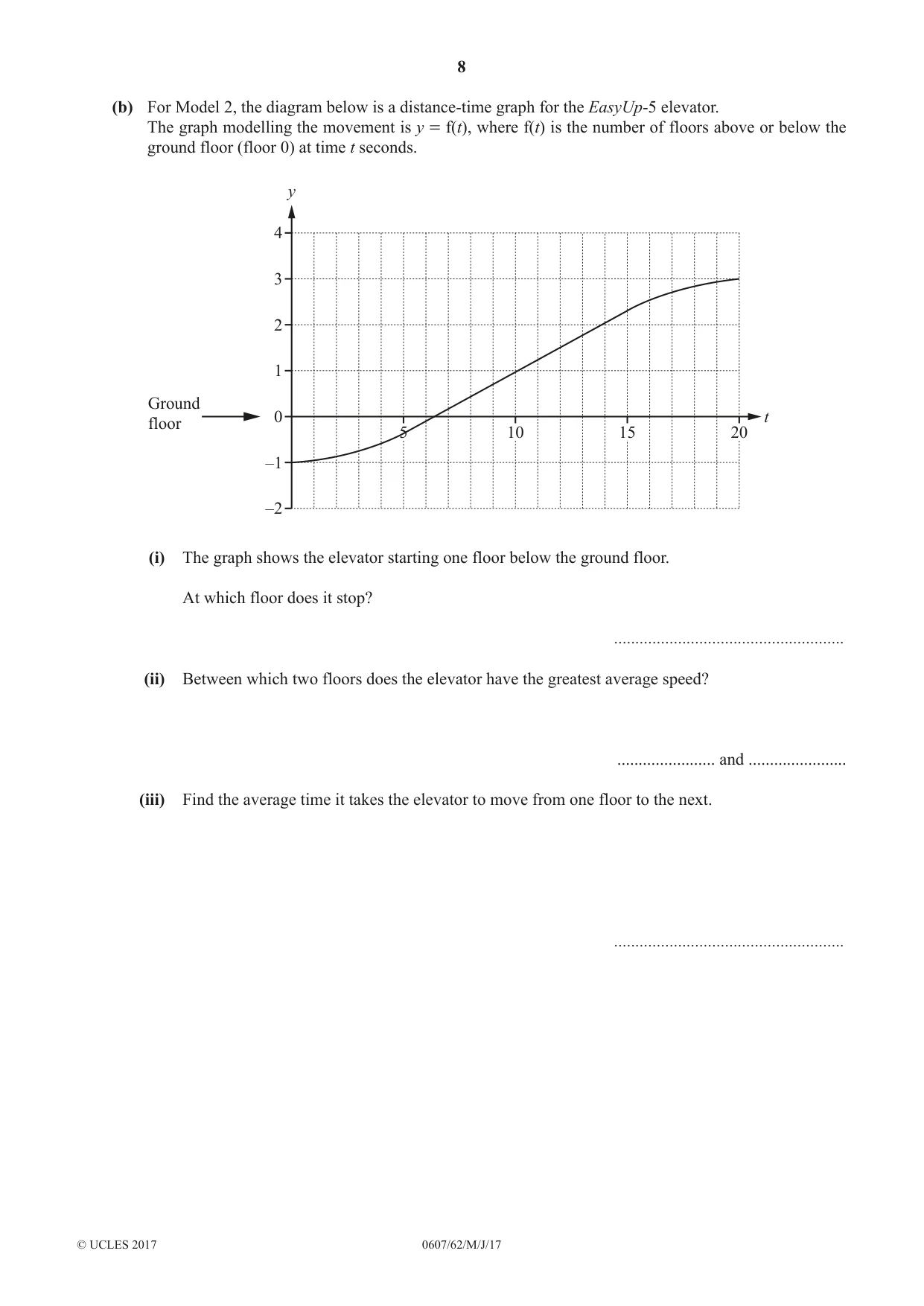 Cambridge IGCSE Mathematics - International 0607 2017 May/June Paper 6 · Variant 2 question paper, page 8 of 12