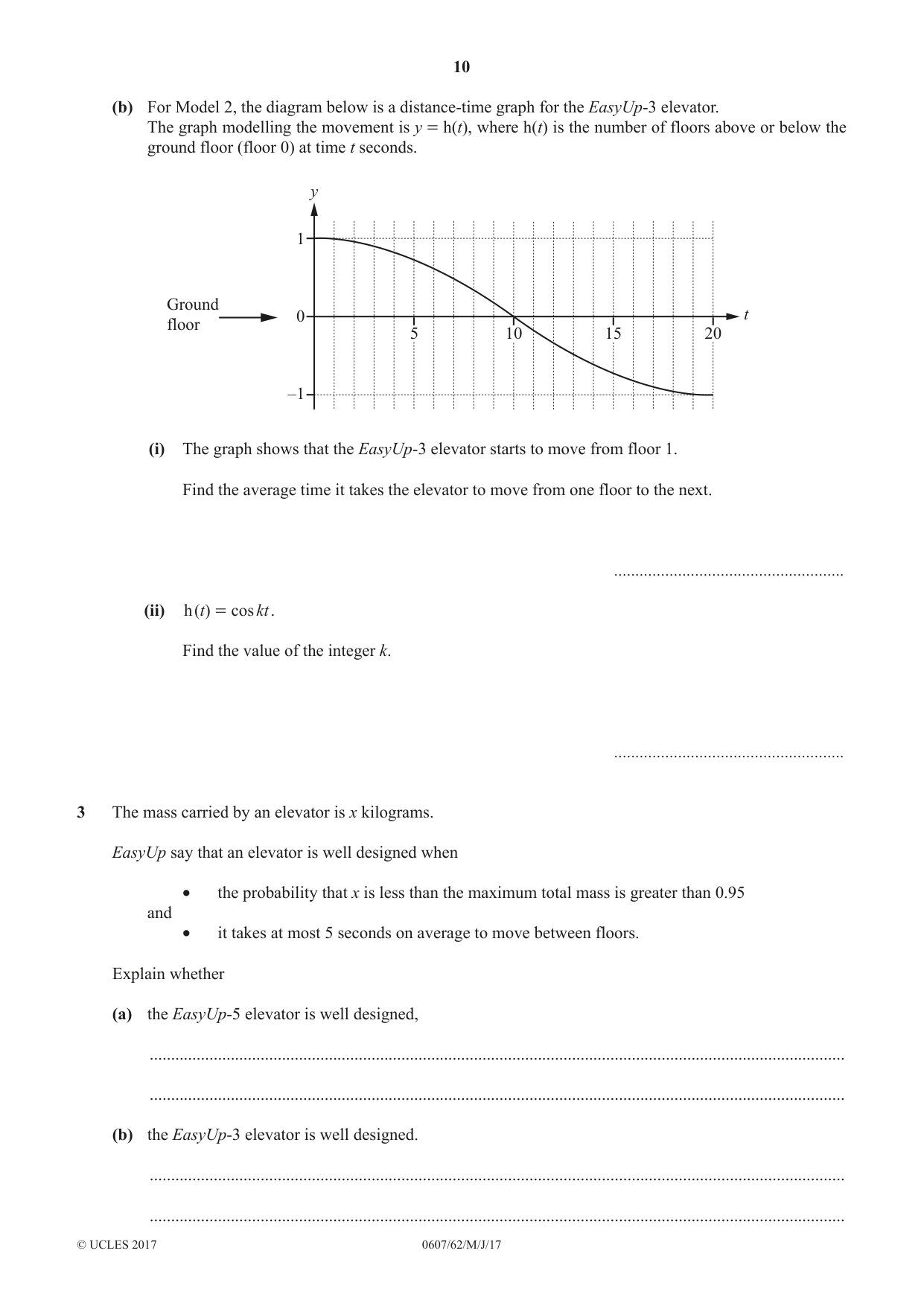 Cambridge IGCSE Mathematics - International 0607 2017 May/June Paper 6 · Variant 2 question paper, page 10 of 12