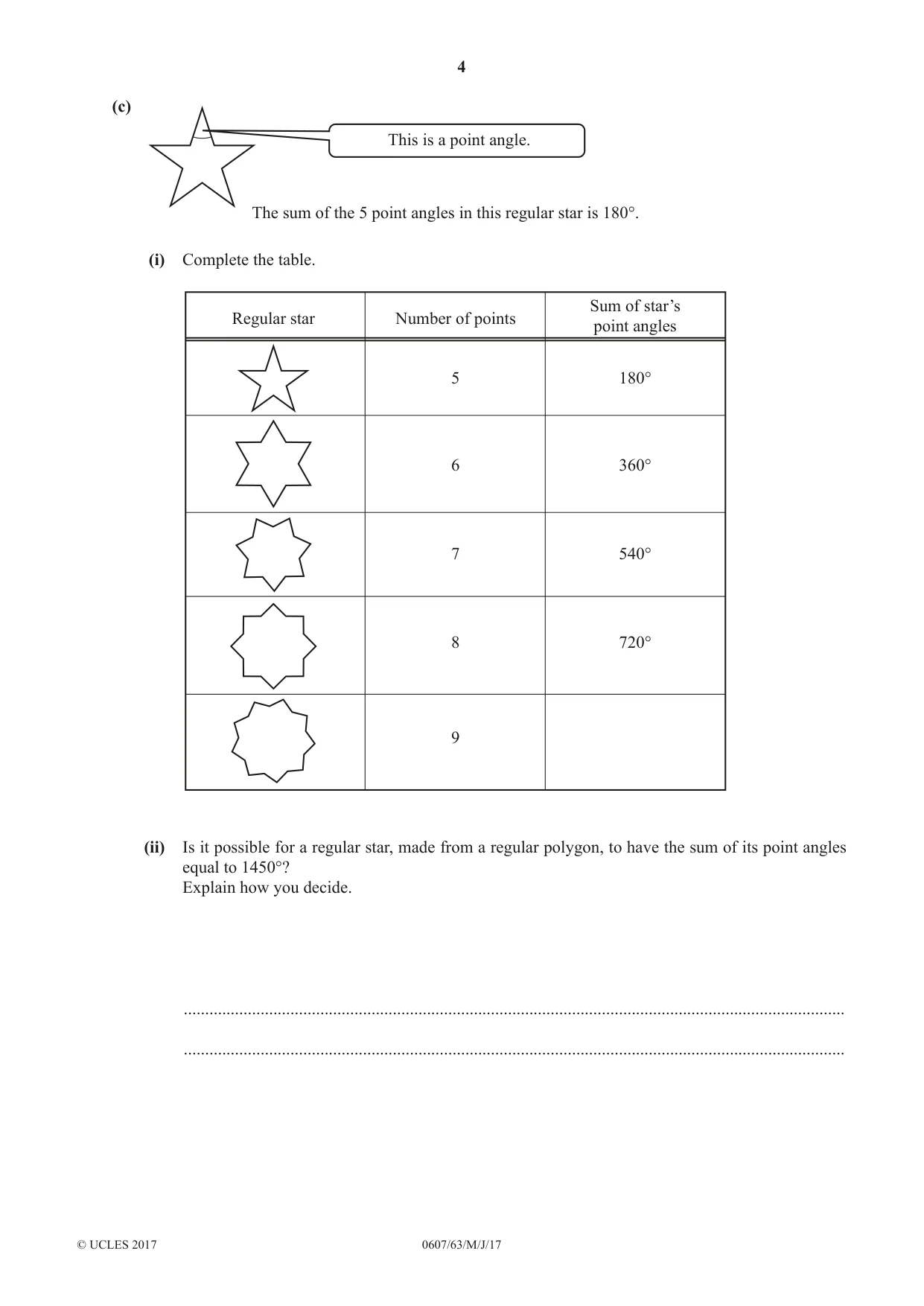 Cambridge IGCSE Mathematics - International 0607 2017 May/June Paper 6 · Variant 3 question paper, page 4 of 16