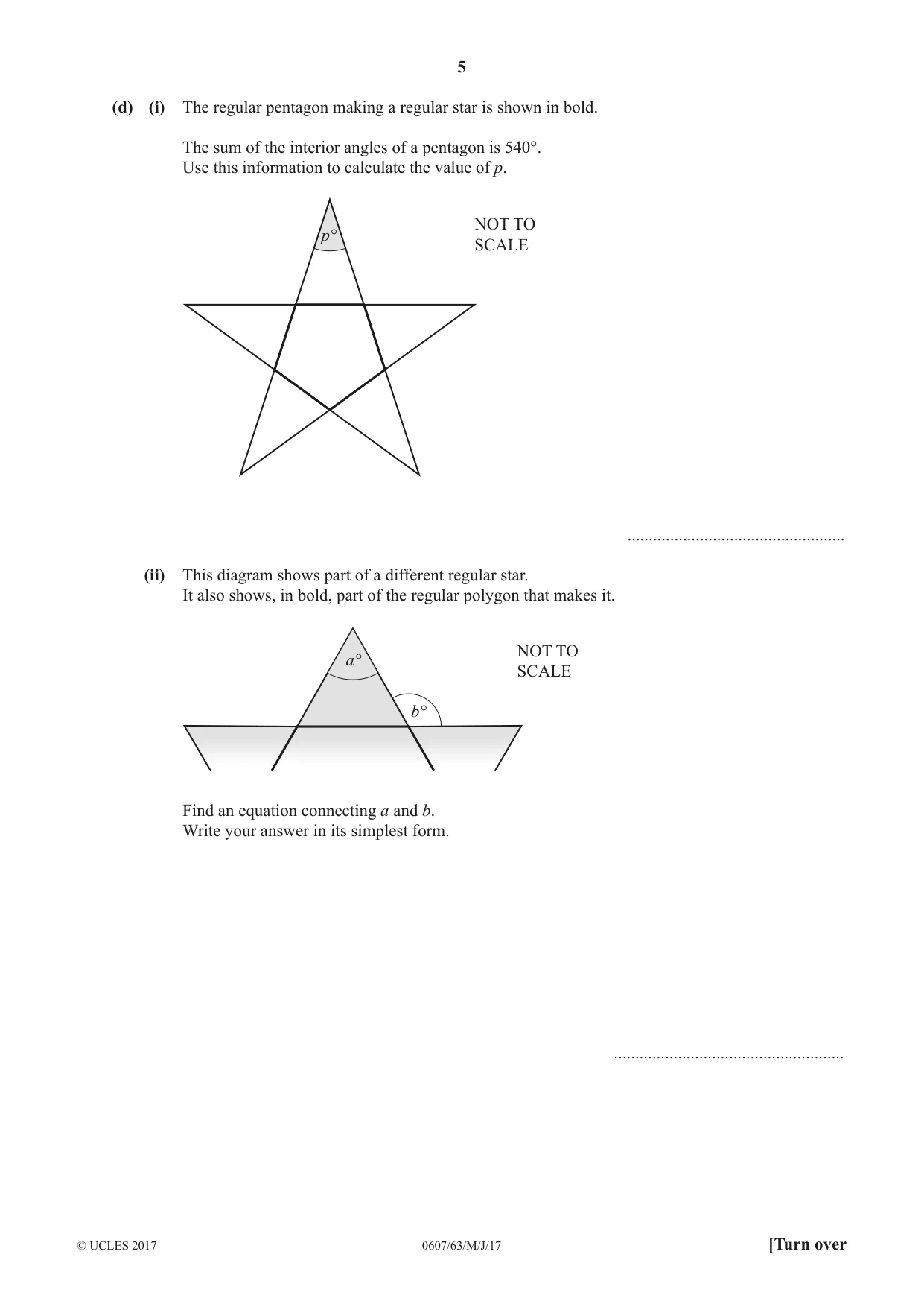Cambridge IGCSE Mathematics - International 0607 2017 May/June Paper 6 · Variant 3 question paper, page 5 of 16