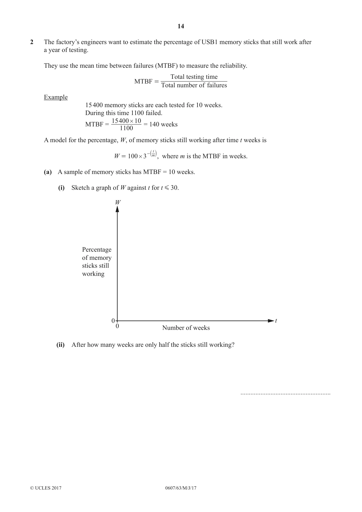 Cambridge IGCSE Mathematics - International 0607 2017 May/June Paper 6 · Variant 3 question paper, page 14 of 16