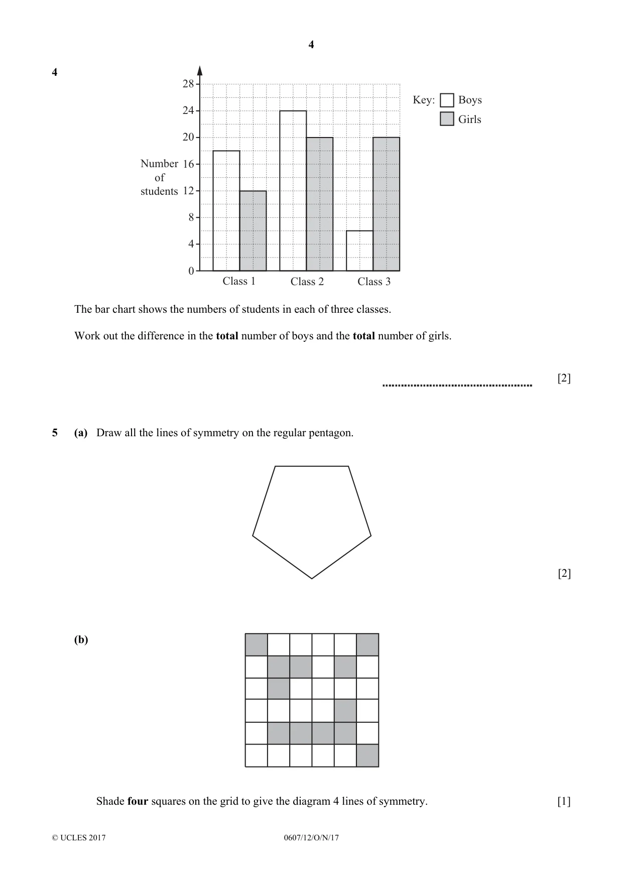 Cambridge IGCSE Mathematics - International 0607 2017 Oct/Nov Paper 1 · Variant 2 question paper, page 4 of 8