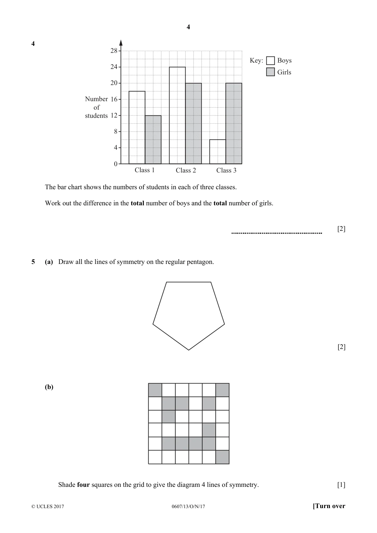 Cambridge IGCSE Mathematics - International 0607 2017 Oct/Nov Paper 1 · Variant 3 question paper, page 4 of 8