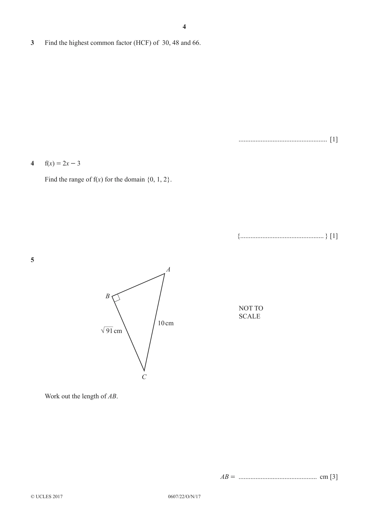 Cambridge IGCSE Mathematics - International 0607 2017 Oct/Nov Paper 2 · Variant 2 question paper, page 4 of 8