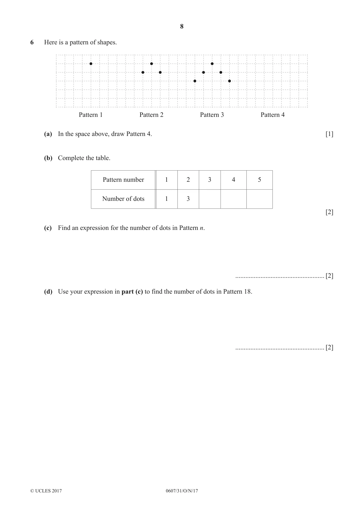 Cambridge IGCSE Mathematics - International 0607 2017 Oct/Nov Paper 3 · Variant 1 question paper, page 8 of 16